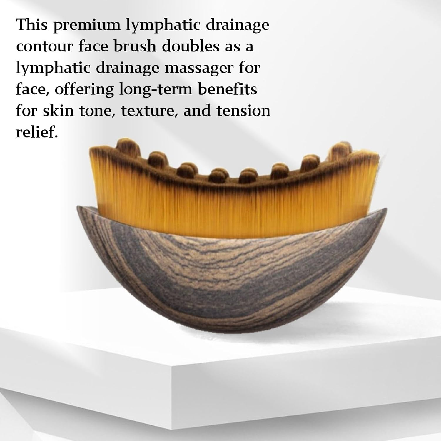 Lymphatic Contour Face Brush, 2 PCS Facial Lymphatic Drainage Massager, Ergonomically Designed to Precisely Fit Skin and Relieve Fatigue image number 6