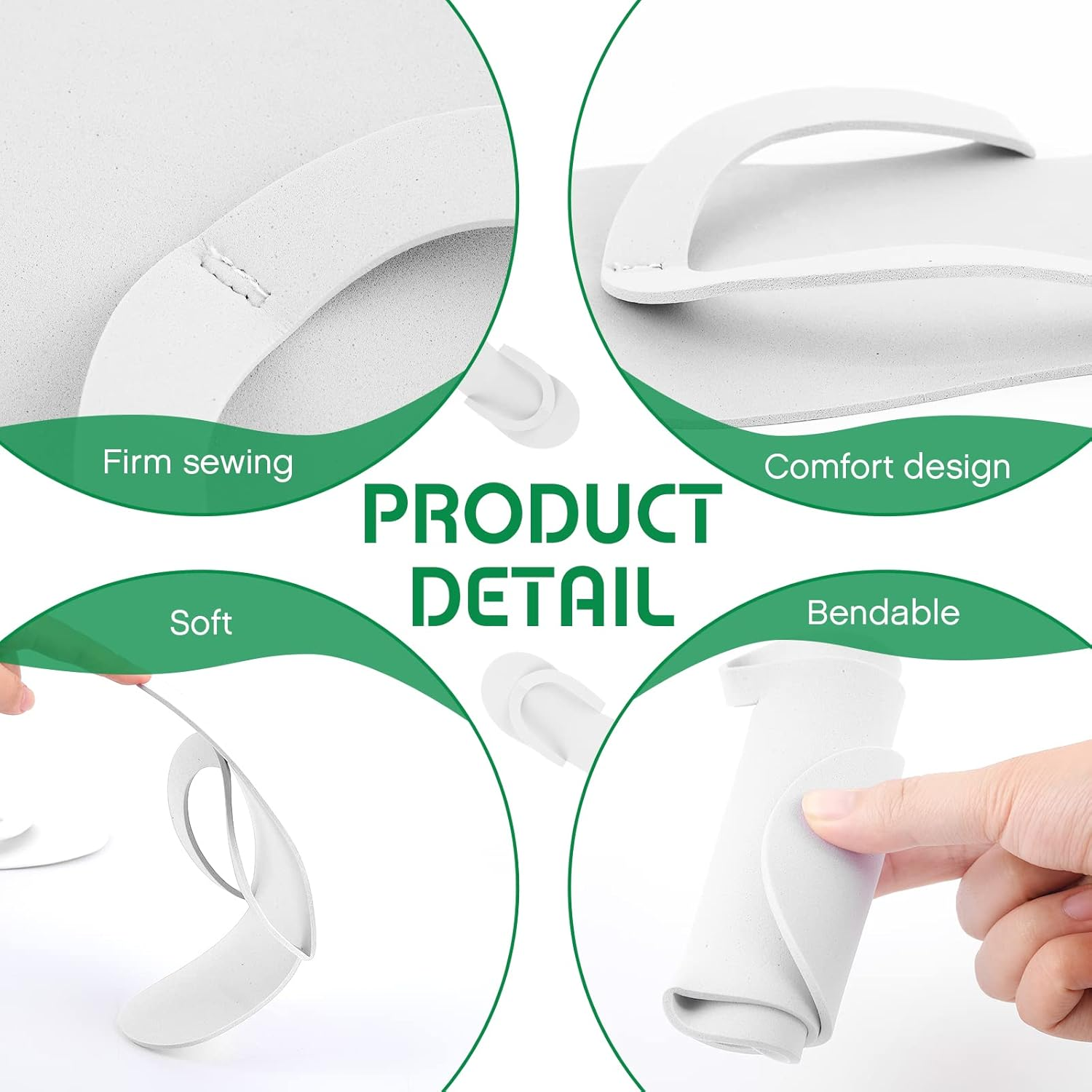 Geyoga 48 Pairs Disposable Pedicure Slippers Foam Disposable Slippers Multi Color Pedicure Sandals Spa Pedicure Flip Flops Pedicure Shoes for Women Salon Nail Spa Pedicure image number 3