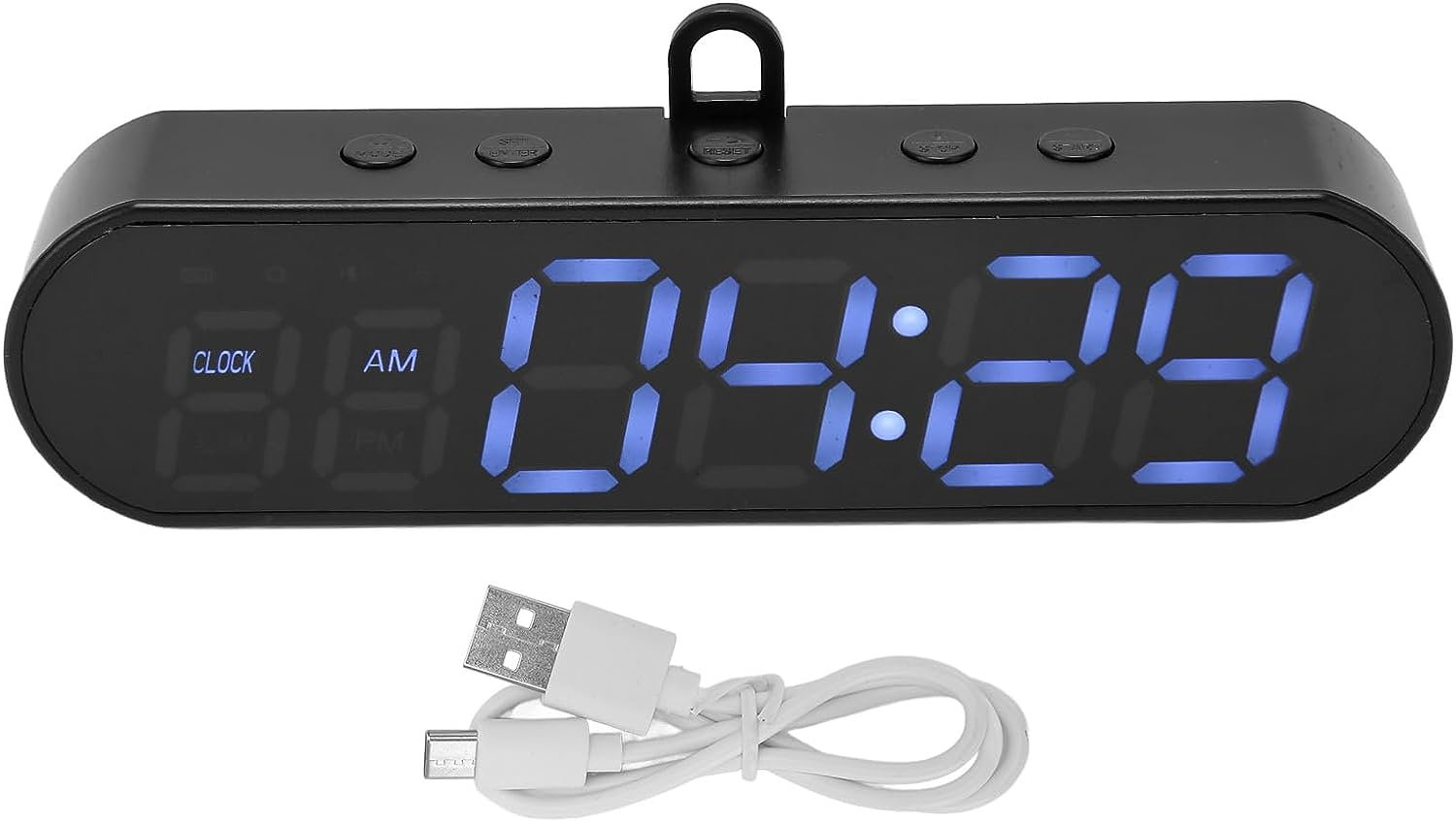 Portable Gym Timer, Digital Display Interval Timer for Workout, Multifunctional 1000Mah USB Fitness Clock, Count up by round for Home Gym Fitness Garage, Low Battery Reminder image number 1