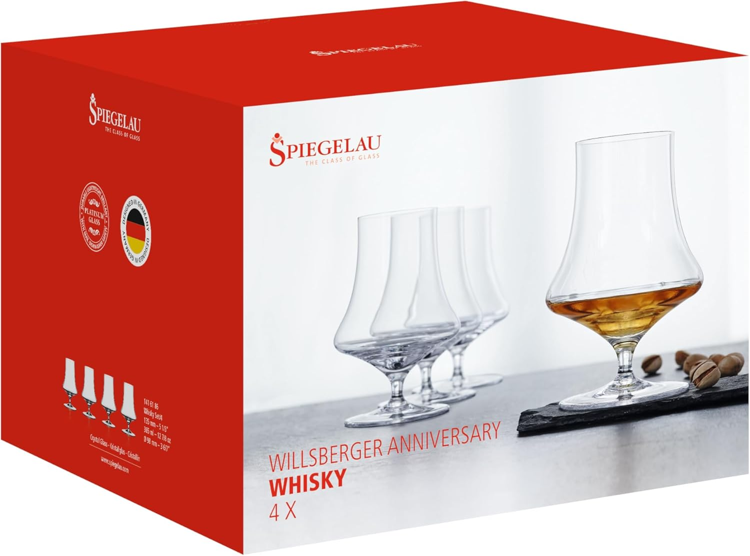 Spiegelau Willsberger Anniversary Whisky Glass, Clear &ndash; Elegant Crystal Barware with Classic Design &ndash; Machine-Made, Durable & Dishwasher Safe &ndash; 360 Ml Capacity (Pack of 4) image number 6