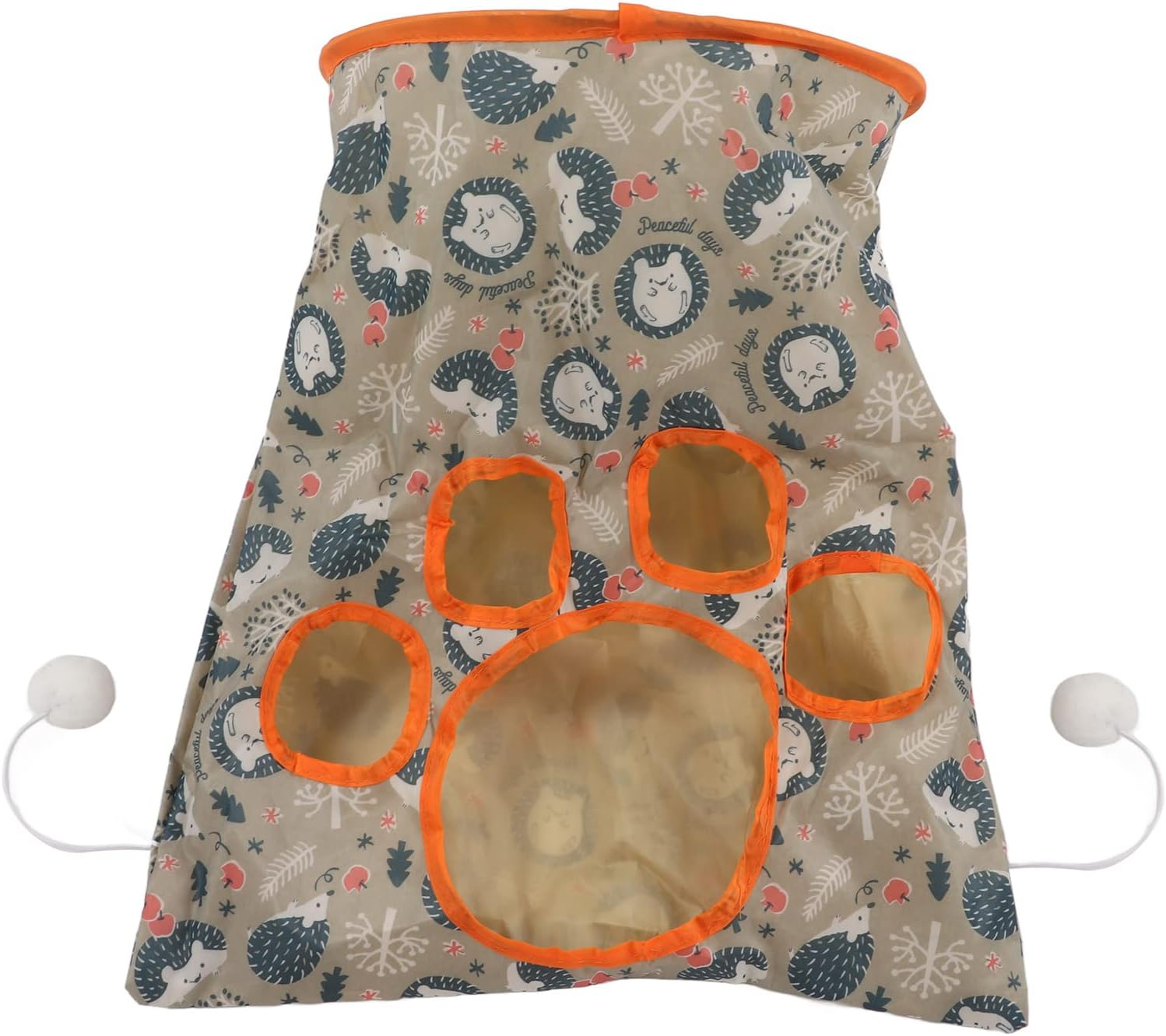 EVTSCAN Cat Tunnel Toy Collapsible 3 Layers Paper Ring Pet Tunnel with Plush Ball and Folding Plush Mouse for Pets(Blue) image number 6