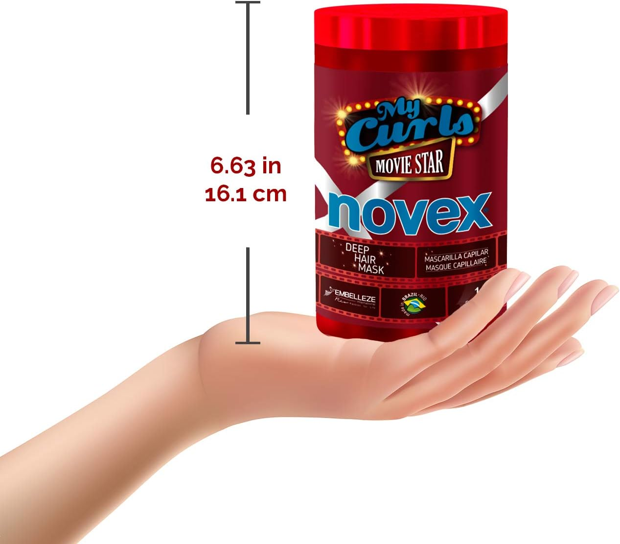 NOVEX Value Size Deep Conditioning Hair Masks Enriched with Natural Ingredients (1Kg) (My Curls Movie Star Deep Hair Mask 1000Ml) image number 1