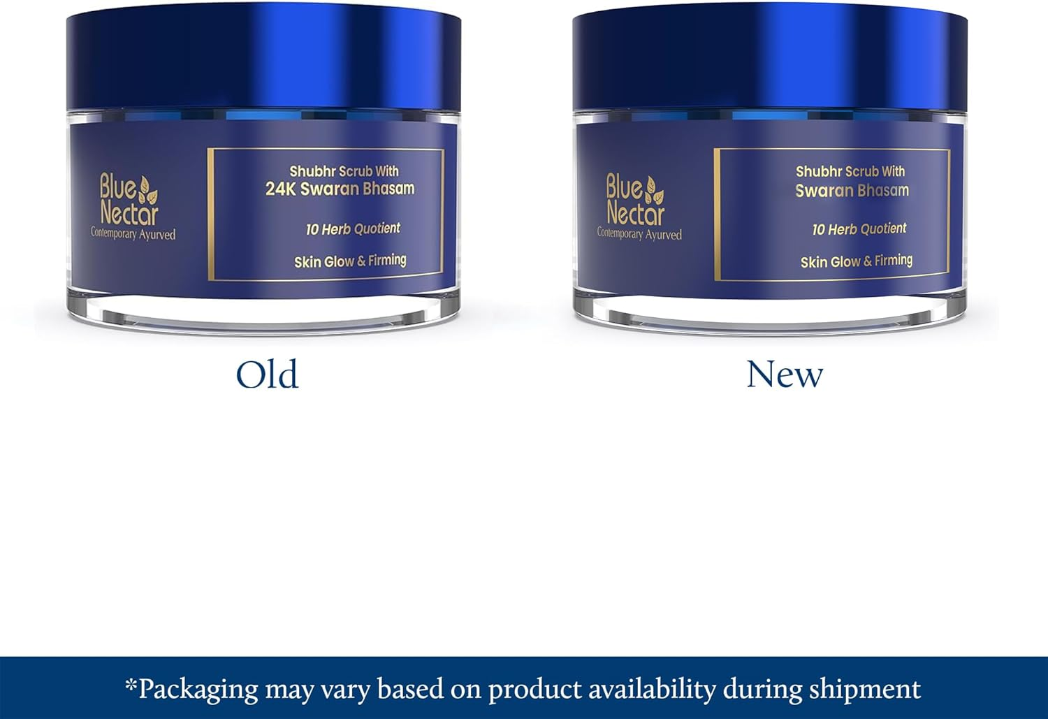 Blue Nectar 24K Gold Face Scrub for Glowing Skin | Cleanser & Exfoliating Scrub with Aloe Vera, Walnut & Kumkumadi for Men & Women | Ayurvedic Tan Removal (12 Herbs, 50G) image number 2
