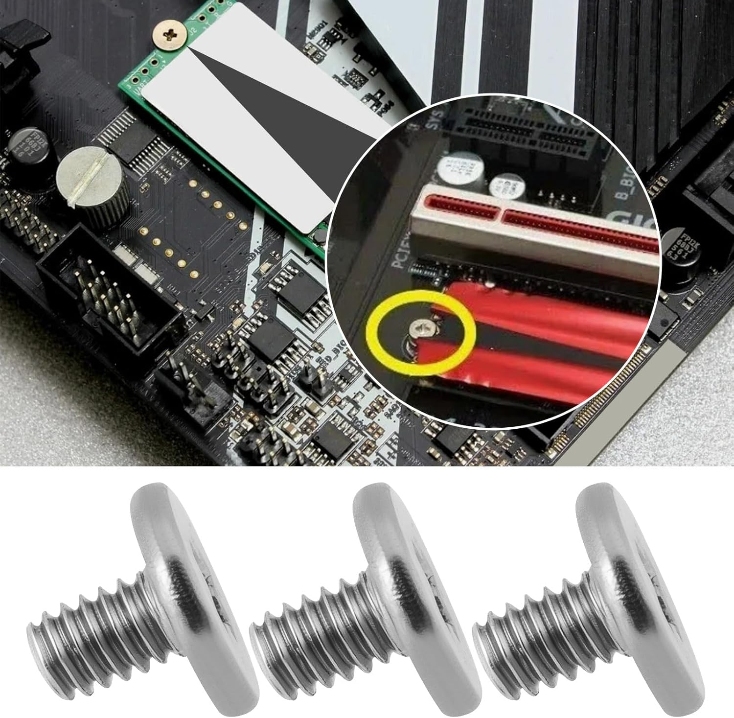 Be in Your Mind 20Pcs M.2 SSD Wireless Network Card Solid State Drive Computer Case Stainless Steel Cross Screw M2X2.5Mm Diameter 4.5Mm Compatible with Dell Silver image number 1