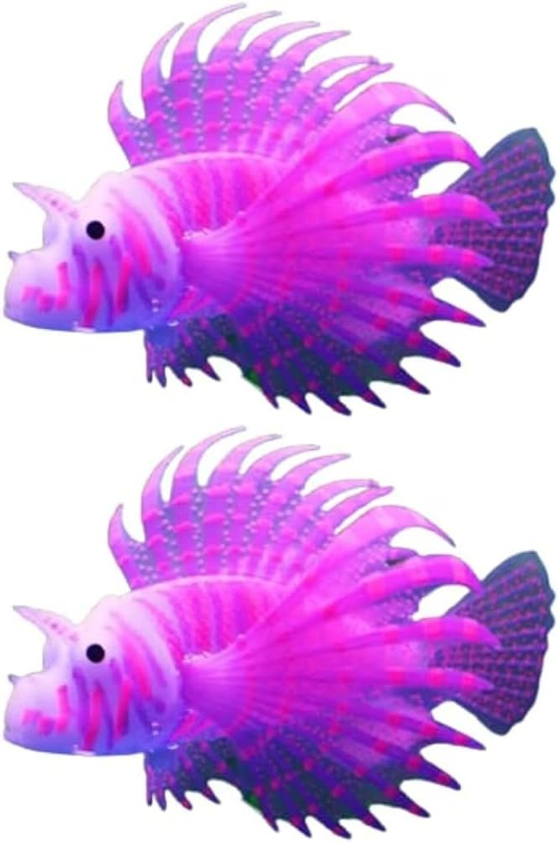 AIMALL 2PCS Artificial Floating Aquarium Fish Decorations Set, Silicone Betta Fish for Aquarium D&eacute;cor, Moving Small Fish Tank Ornaments for Betta Tanks, 6 Styles, 1.7-3.9 Inches