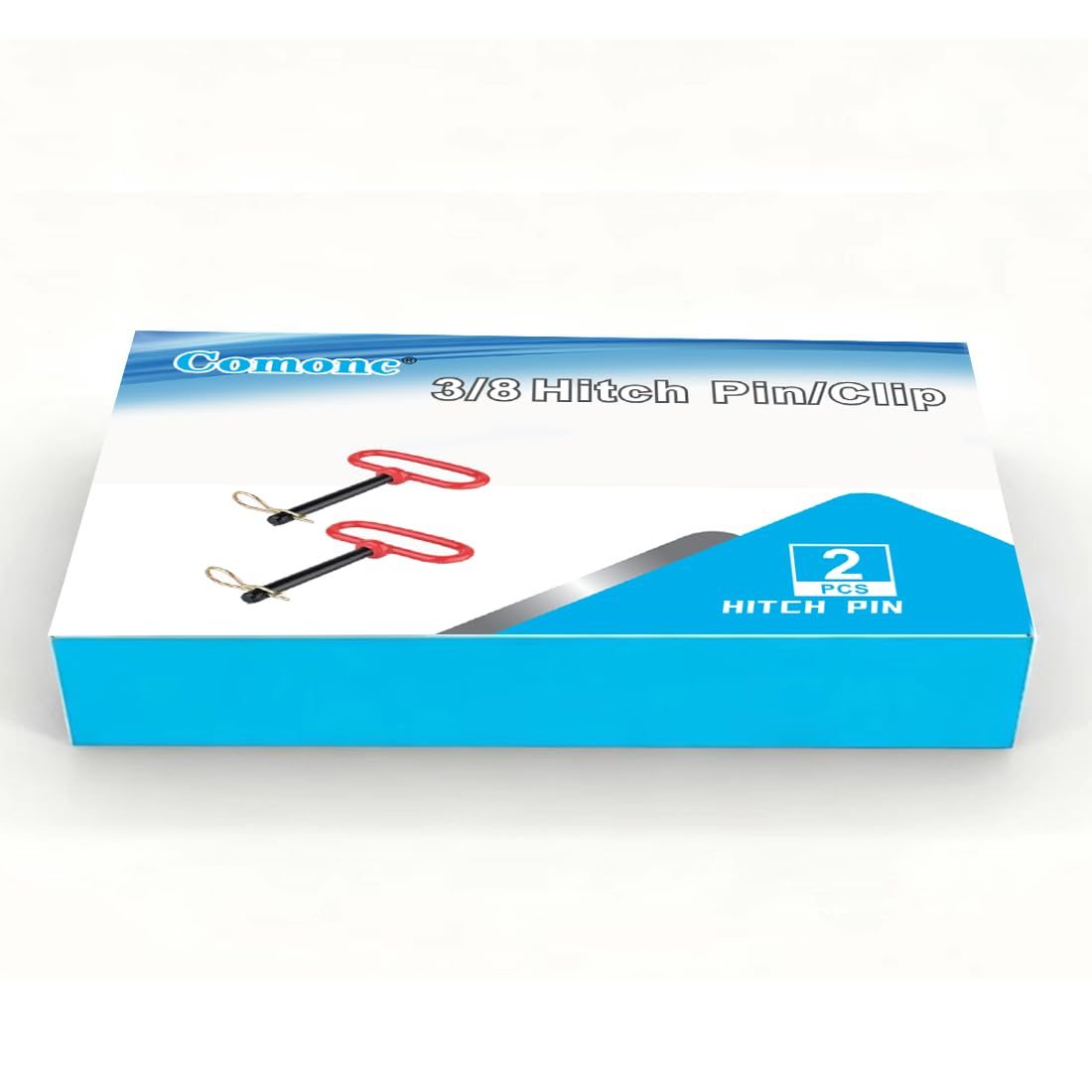 2 Pcs 3/8 Inch Red Handle Hitch Pin Accessories for Tractors,Clevis Pin 3/8 X 4 Inch image number 5