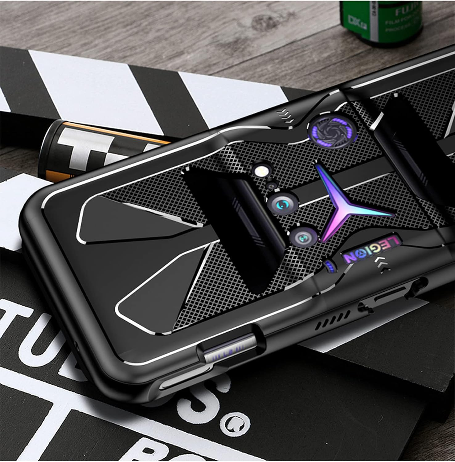 GIOPUEY Case for Lenovo Legion Duel 2, TPU Flexible Material Ultra-Thin Cover, Anti-Fingerprint Slim Fit Phone Case [Wear Resistant] [Slip-Resistant] - Black image number 6