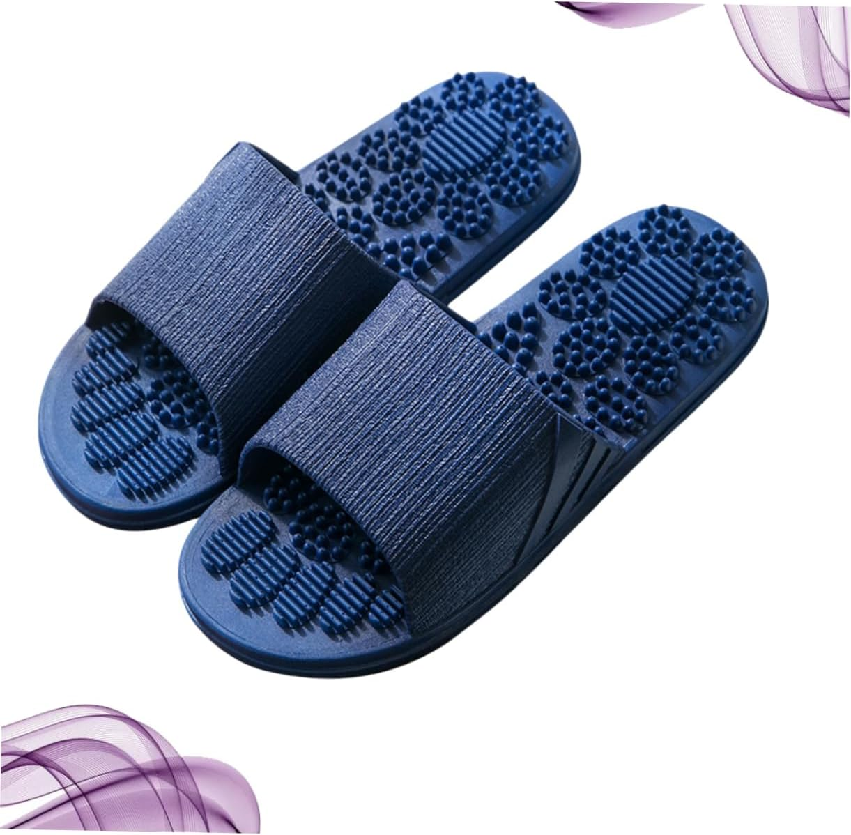 Healvian Beach Slippers Slipper Slippers Plantar Slipper Stone Slippers Massage Sandals Reflexology Massage Slippers Acupoint Massage Slippers Blue