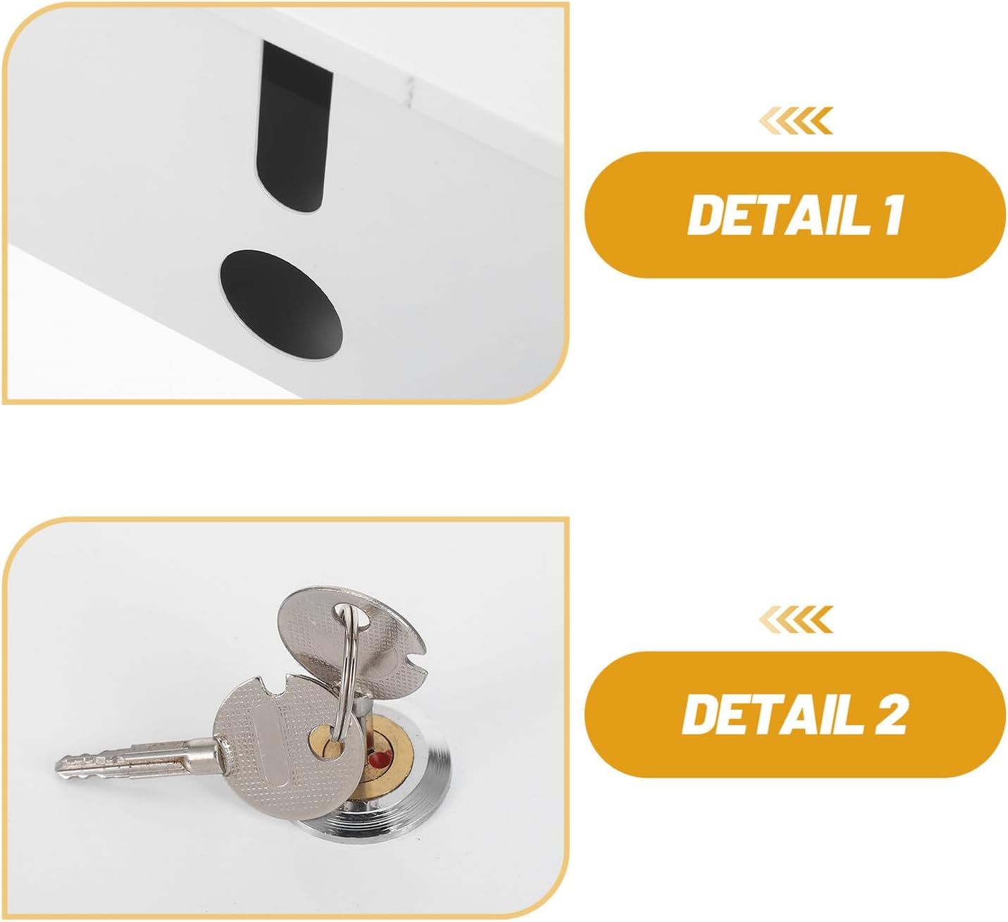 KOMBIUDA Type Weatherproof Electrical Power Outlet Box with Anti-Theft Lock and Key Outdoor Socket Cover Compatible with Standard Wall Switches for Secure Garden and Public Space Use image number 6