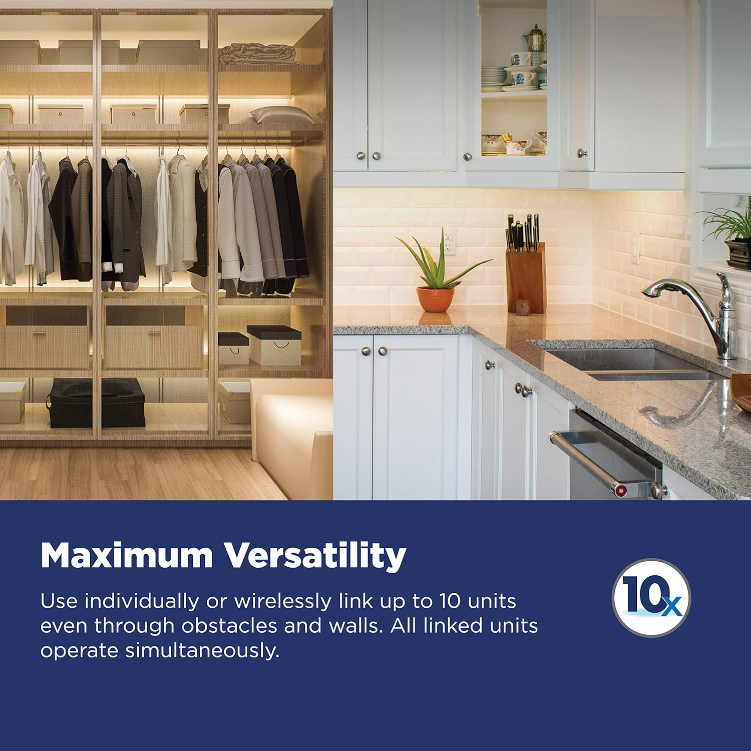 Westinghouse Rechargeable 3-Pack 17.8&rdquo; LED Wireless Wave Activated Light Bar &ndash; Ideal for under Cabinet Lighting - Touchless Activation and Dimmable &ndash; Link up to 10 Light Bars - Installs in Minutes image number 3