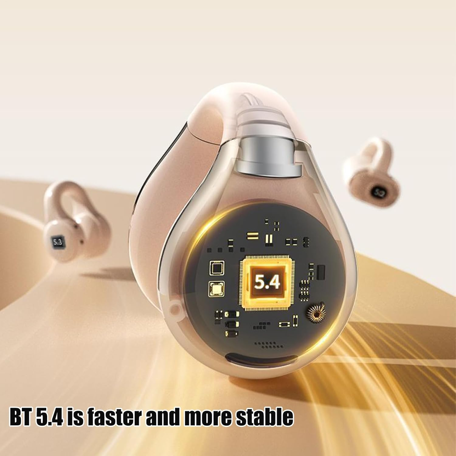 Open Ear Headphones - Lightweight Open Ear Clip Wireless Earbuds | Comfortable Lightweight Earphones Aesthetic Design for Running Sport Gym Outdoor Workouts Family image number 5