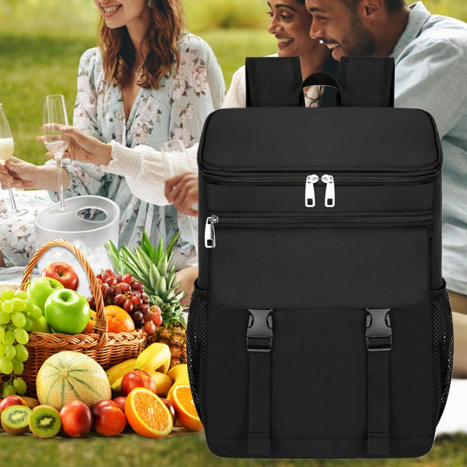 Cooler Backpack,Hiking Insulated Cooler Bag | Insulated Cool Bag Leakproof for Hiking BBQ Camping Daily Sports Travel Beach Fishing Cycling Commutes image number 2