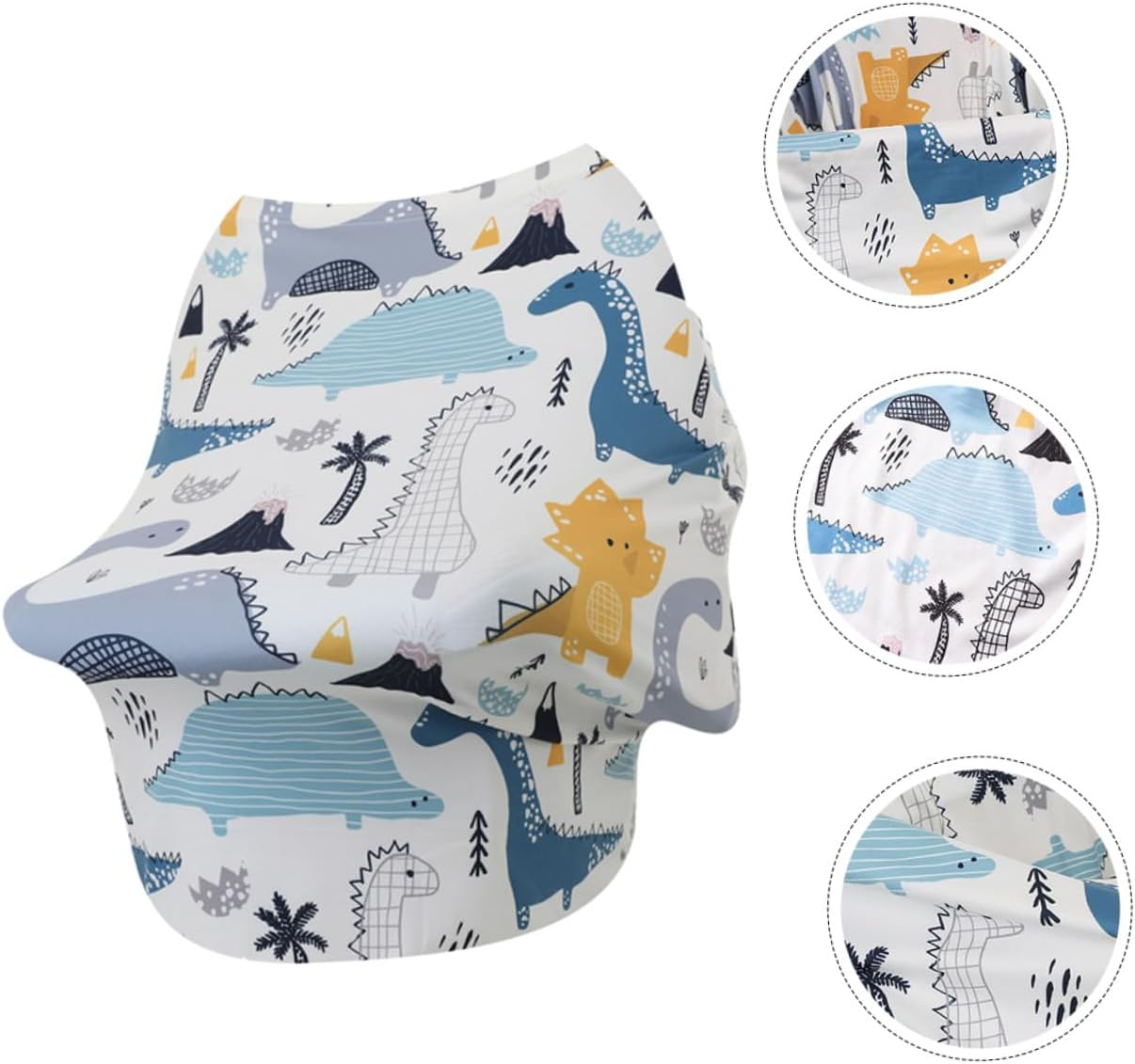 Multifunctional Cotton Nursing Cover Anti-Exposure Breastfeeding Scarf and Stroller Cloak for Outdoor Privacy Protection Travel Garden Use Lightweight Chair and Pram Stroller image number 3