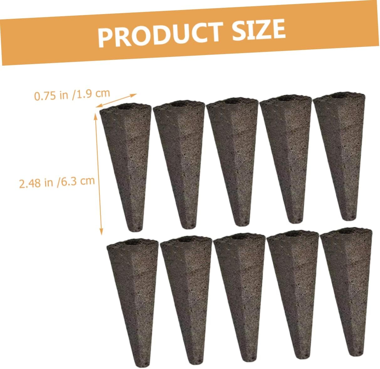 MERRYHAPY 10Pcs Hydroponic Grow Sponges Cone Shape Soilless Cultivation Supplies Easy Installation Strong Water Absorption Gardening Tools for Vegetable Plants image number 5