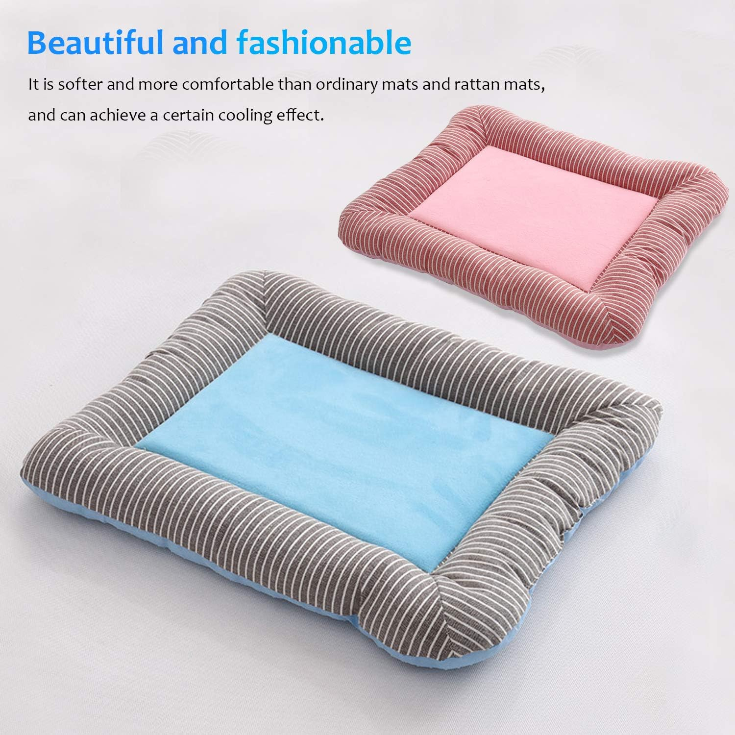 PETCUTE Cooling Pad Bed for Dogs Cats Puppy Kitten Cooling Mat Pet Cooling Mat Pad Cool Blanket Dog Bed Ice Silk Material Soft for Summer Sleeping Dog Bed Blue Medium image number 6