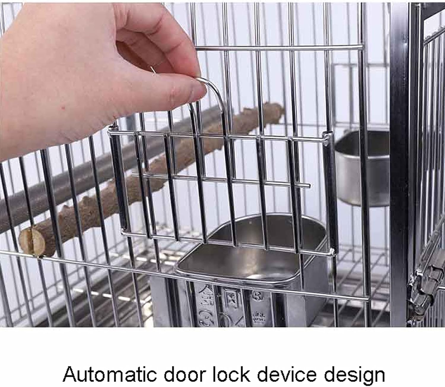 Indoor/Outdoor Aviary Bird Parrot Travel Cage Stainless Steel Bird Cage for Small Parrot Cockatiel Sun Parakeet/Lovebird/Canary Bird Cage Parakeet Cage