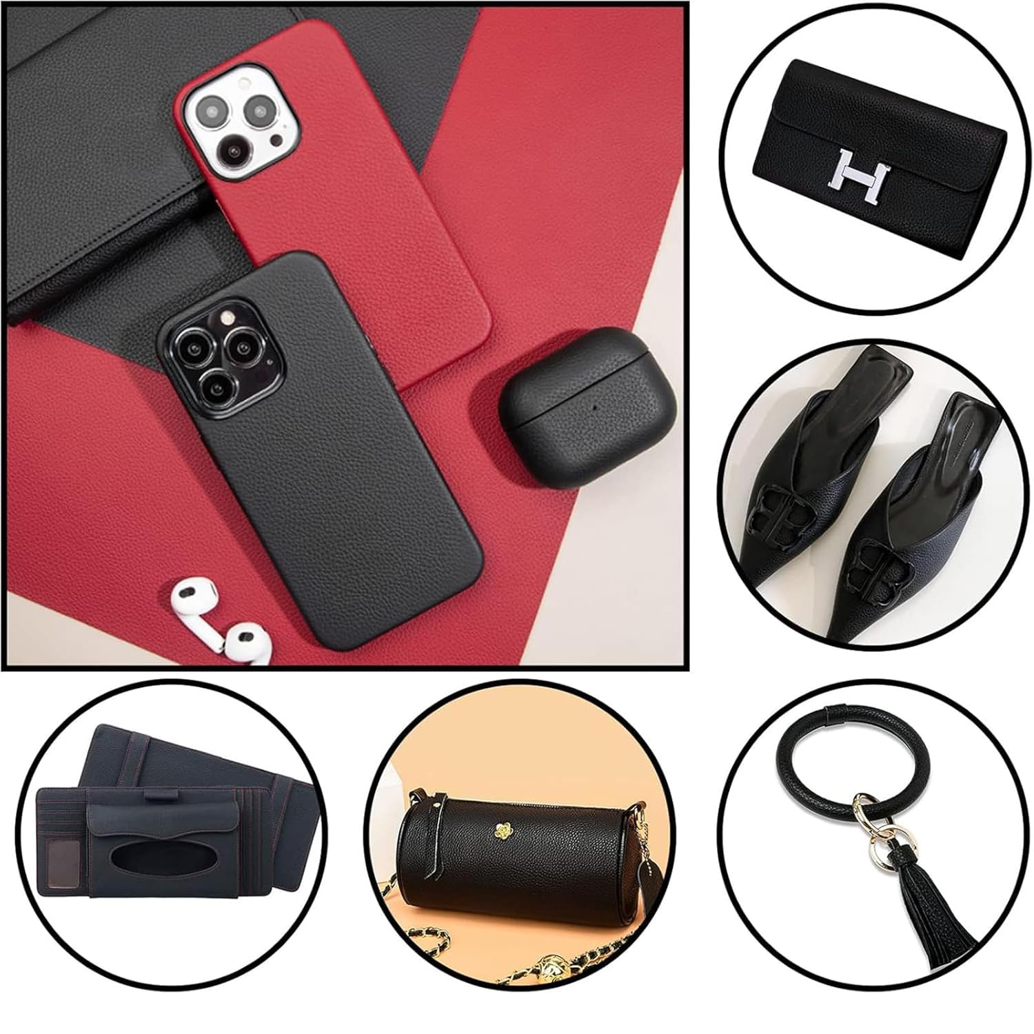 2 Rolls Repair Patch, 10X150Cm Self Adhesive Patch for Furniture, Car Seats, Sofa, Couch, DIY Leather Repair Kit, Black image number 1