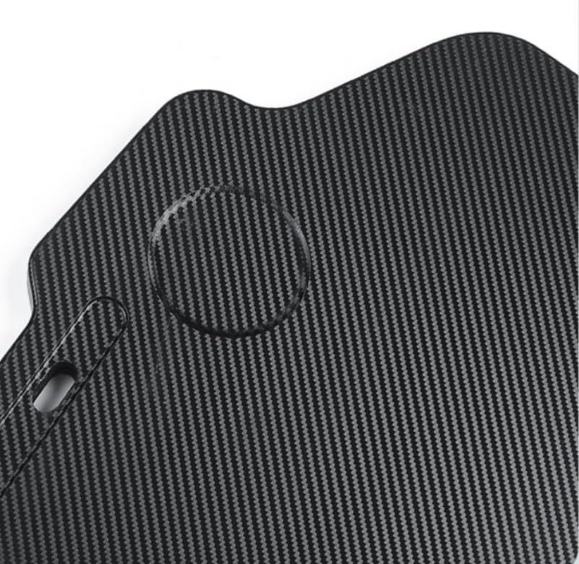 GROZY Foldable Carbon Fiber Textured Car Desk, Car Laptop Desk Steering Wheel Tray Eating Table, Multipurpose Portable Food Tray Dining Table for Dining Working, Car Travel Table for Tesla Model 3 Y image number 3