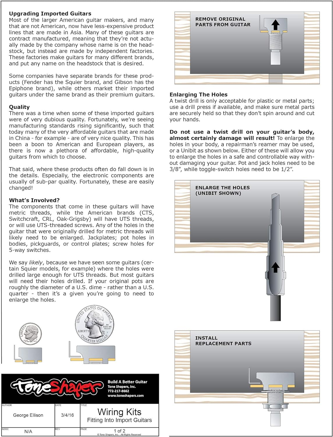 Toneshaper Guitar Wiring Kit, for ES-335 image number 3