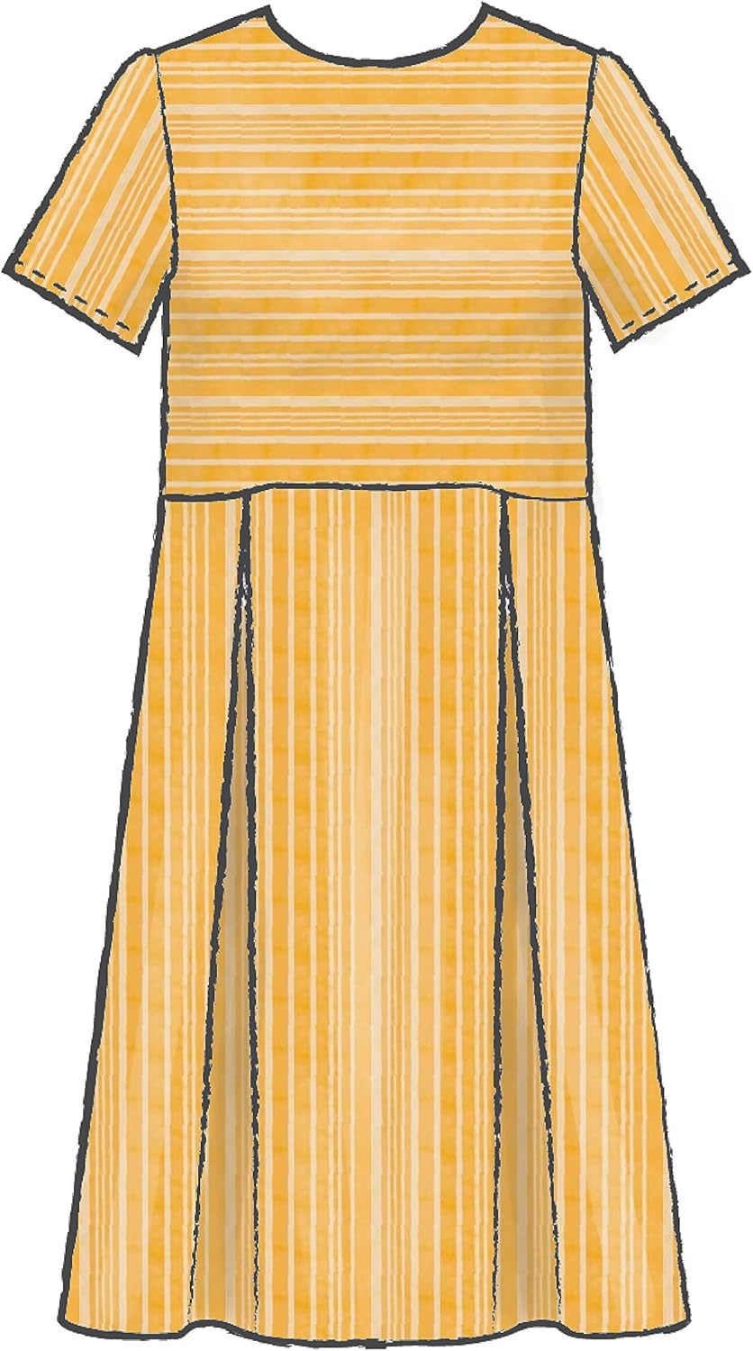 Mccall'S M7948 Misses' Knee Length Pleated Sewing Patterns Dress, Size 14-16-18-20-22 image number 1