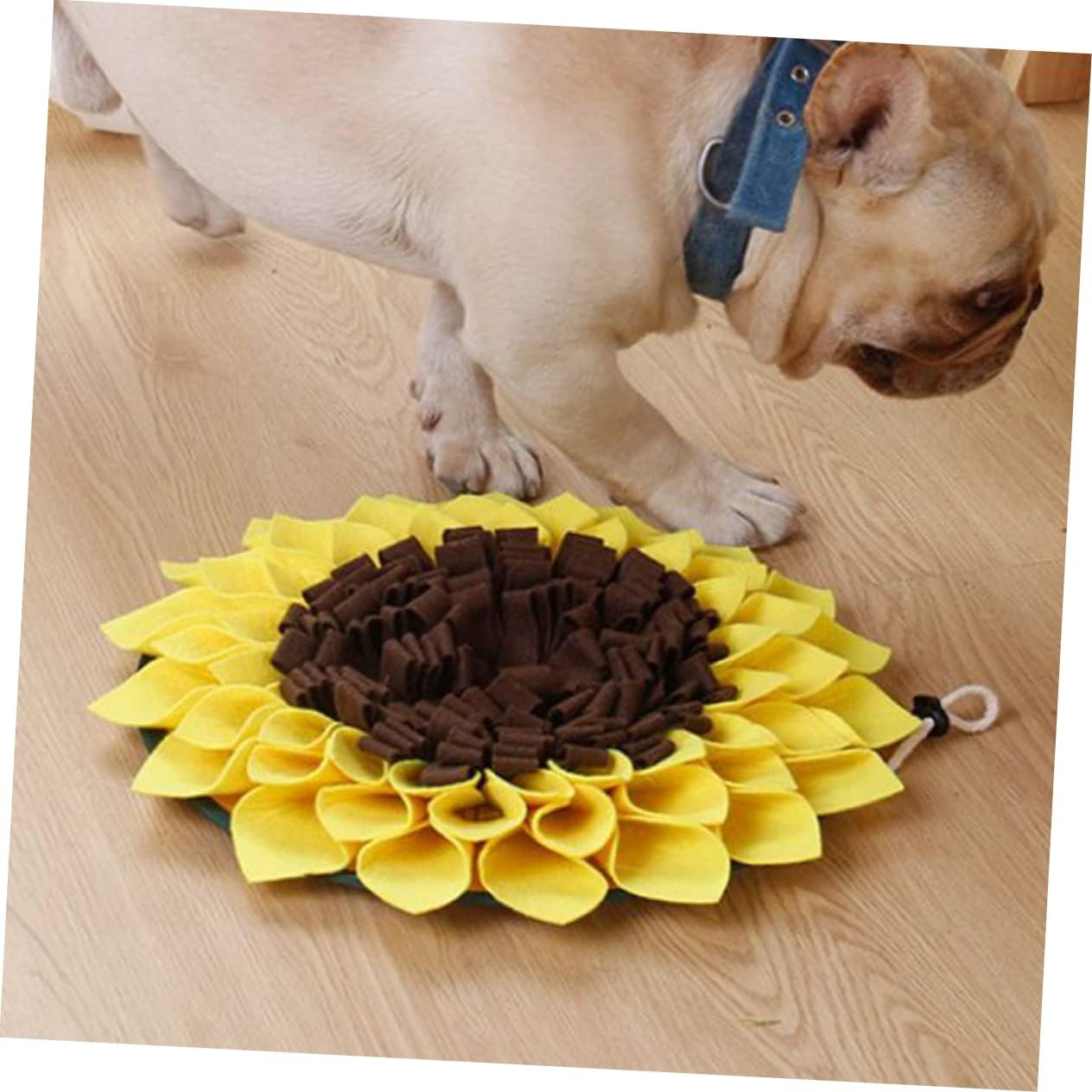 HAPINARY Sunflower Snuffle Mat for Dogs Interactive Foraging Training Pad Pet Feeding Mat Encouraging Natural Foraging Skills for Engaging Boredom and Reducing Stresspets image number 3