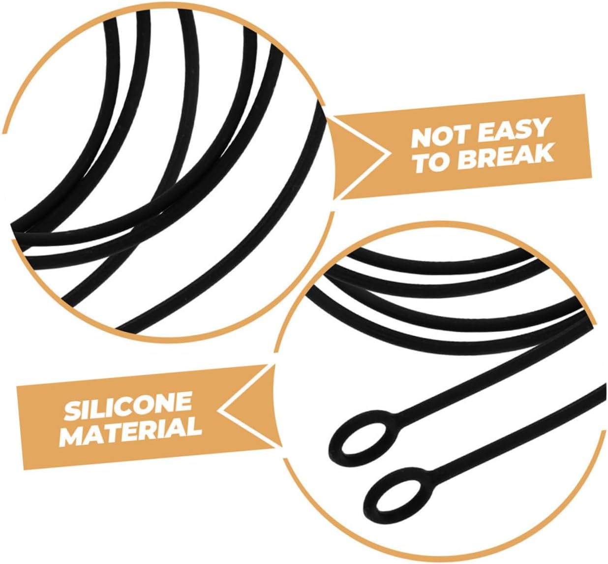 DOITOOL Earbud Lanyard Silicone Replacement Strap for Earphones Removable and Flexible for Outdoor Activities and Portable Use image number 4