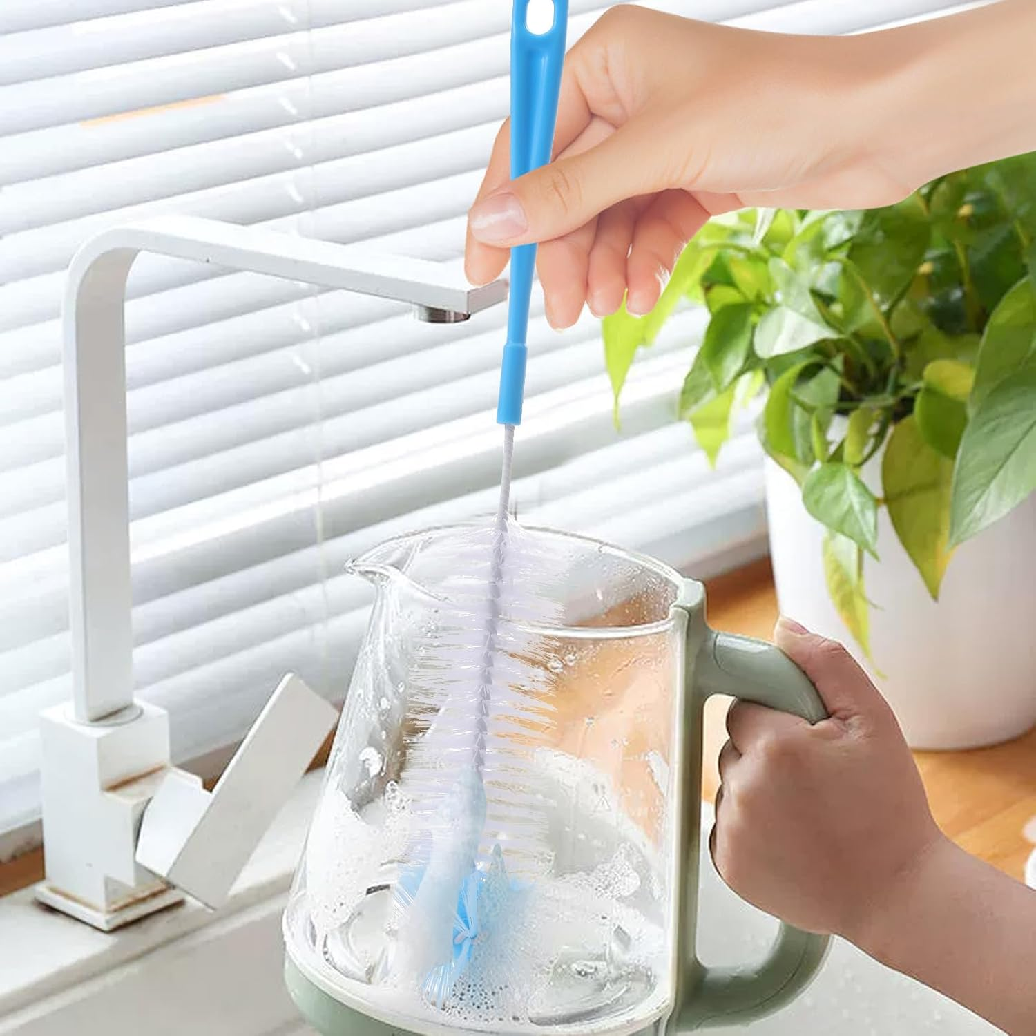 7 Pack Bottle Brush Cleaner Set, 3 in 1 Cup Lid Gap Cleaning Brush, Straw Brush Water Bottle Brush, Multifunctional Insulation Bottle Cleaning Tools image number 3