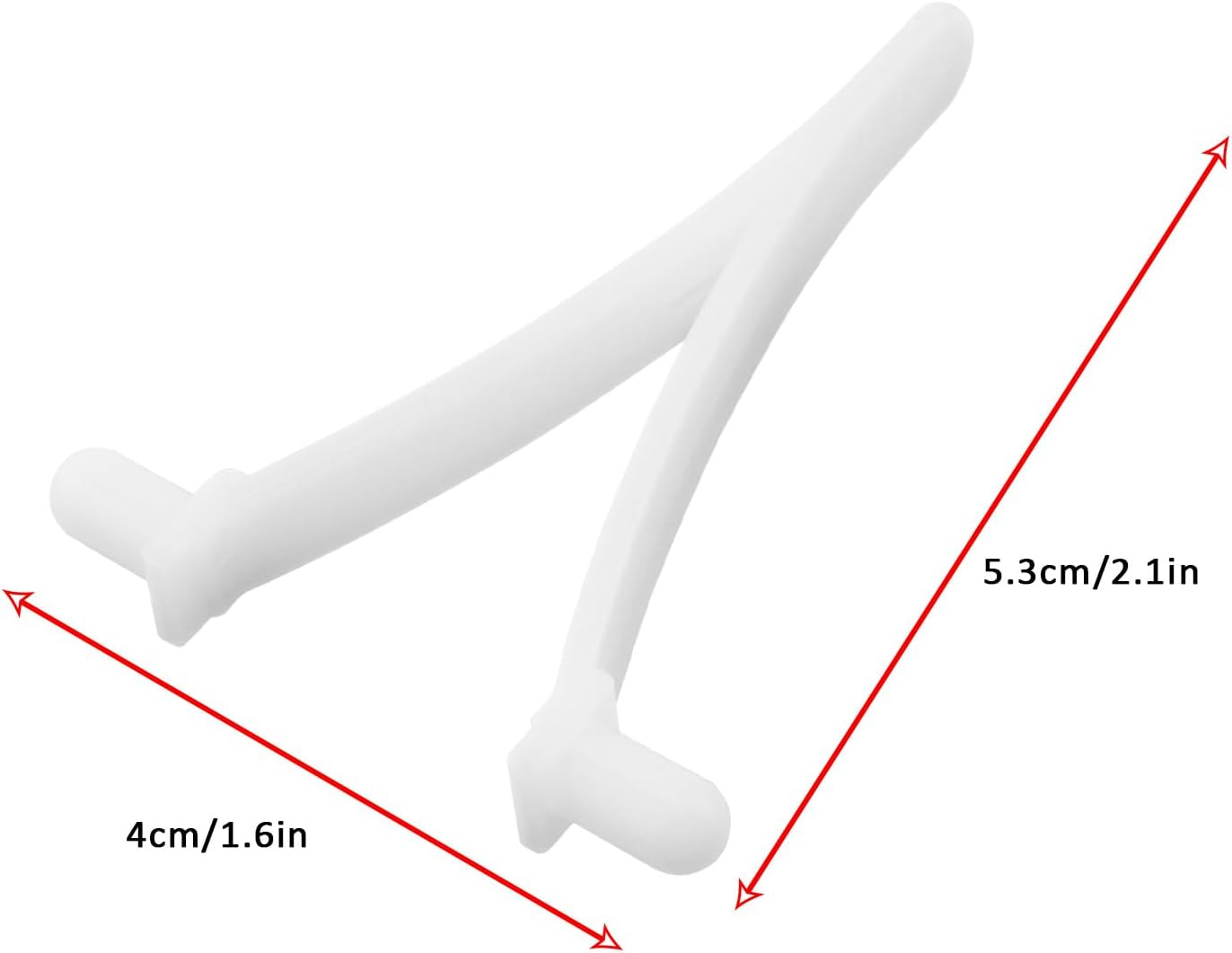 12Pcs Pool Butterfly Clip V Clip Pool Attachment Clip for Skimmer Net Leaf Rake Brush Pool Supply Vacuum Head White Resin 5.3X4Cm