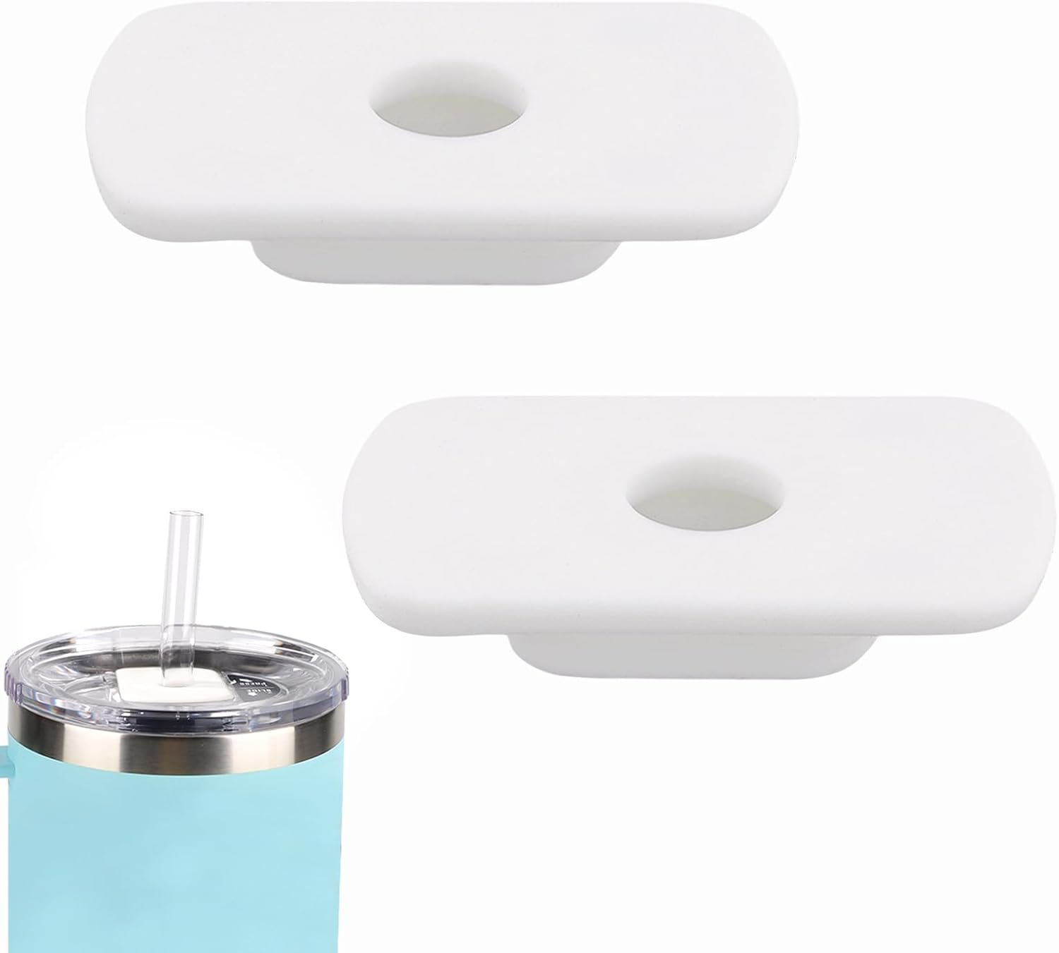 2Pcs Straw Lid Attachment Compatible with Yeti Tumber Magslider/Stronghold Lid, Straw Cover Accessories for 20/30 Oz Tumber image number 4