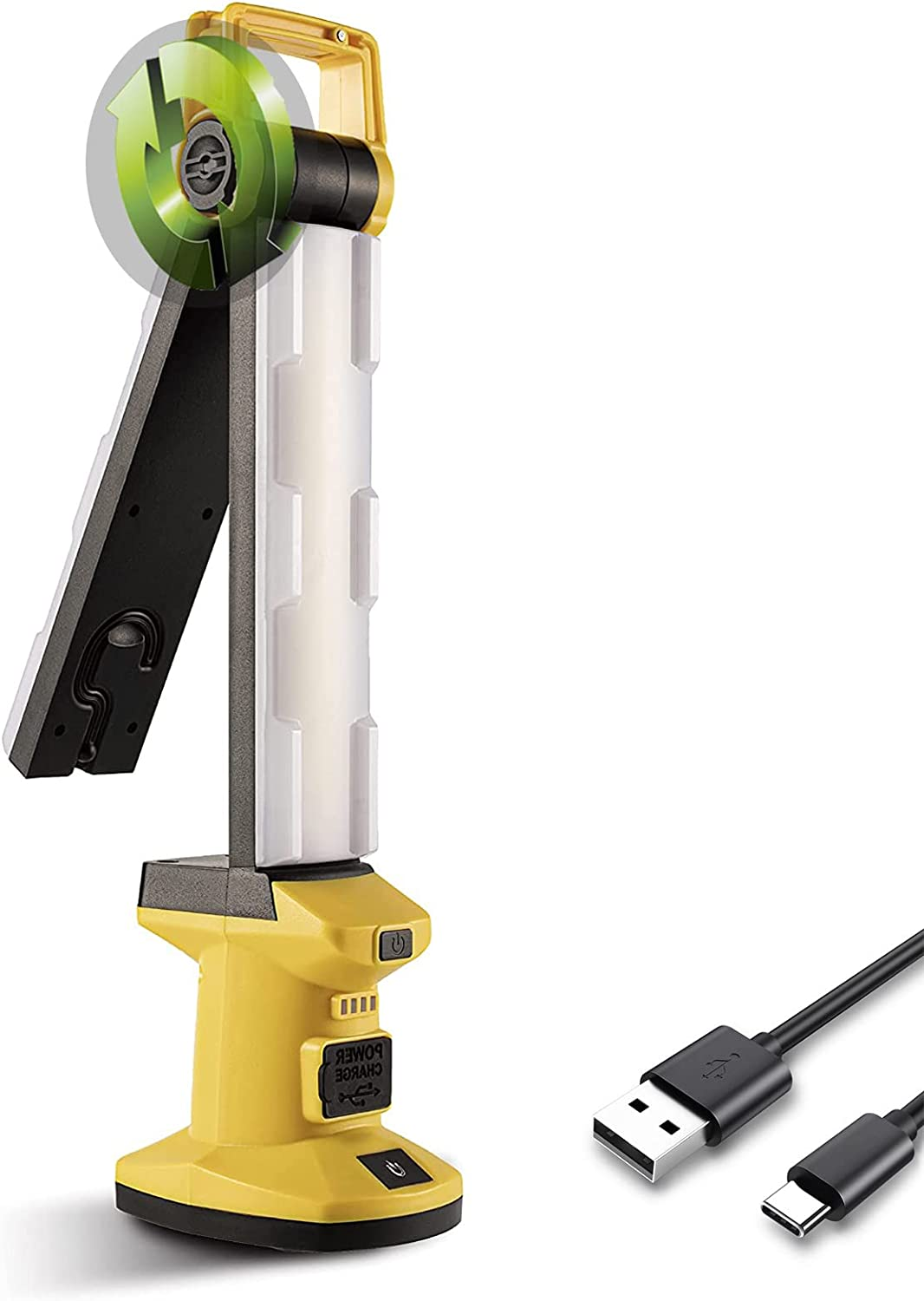 Cordless Work Light, CREVIV Rechargeable Work Desk Lamp, 750 Lumen &times;2 Foldable Double-Sided Lamp, Can Be Used as Trouble Light, Underhood Light，Outdoor Lights. image number 1