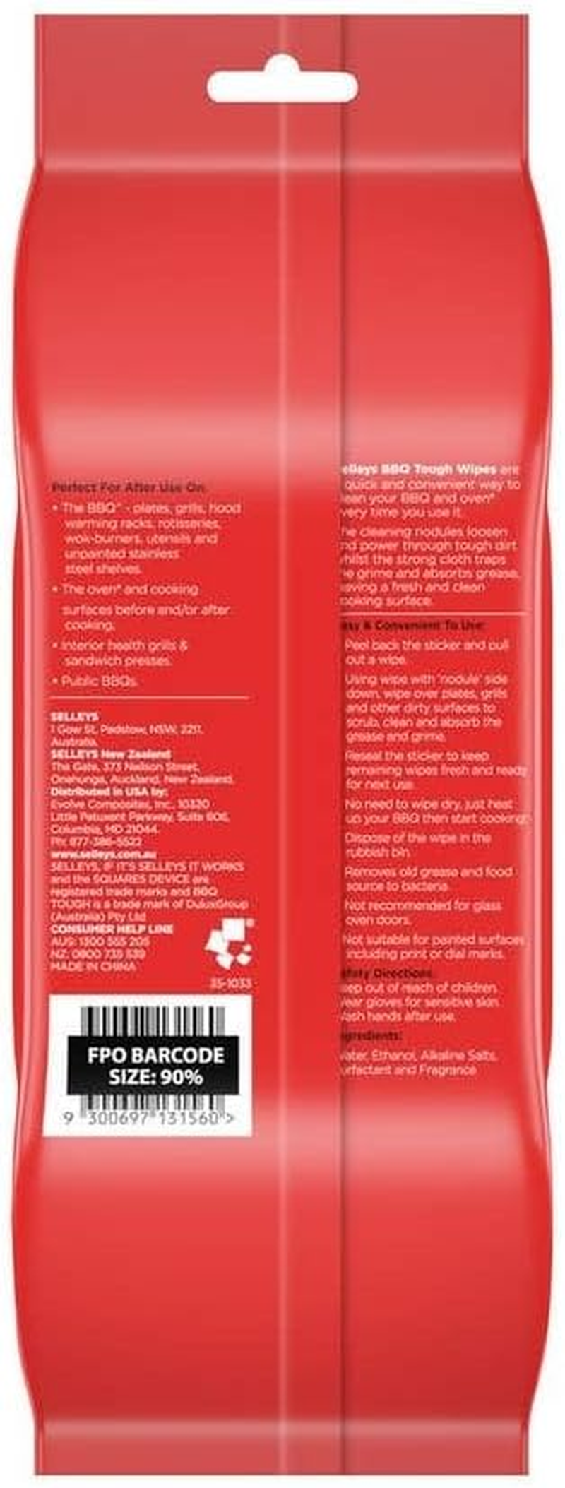 Selleys BBQ Tough Cleaning Wipes (Pack of 25) image number 2