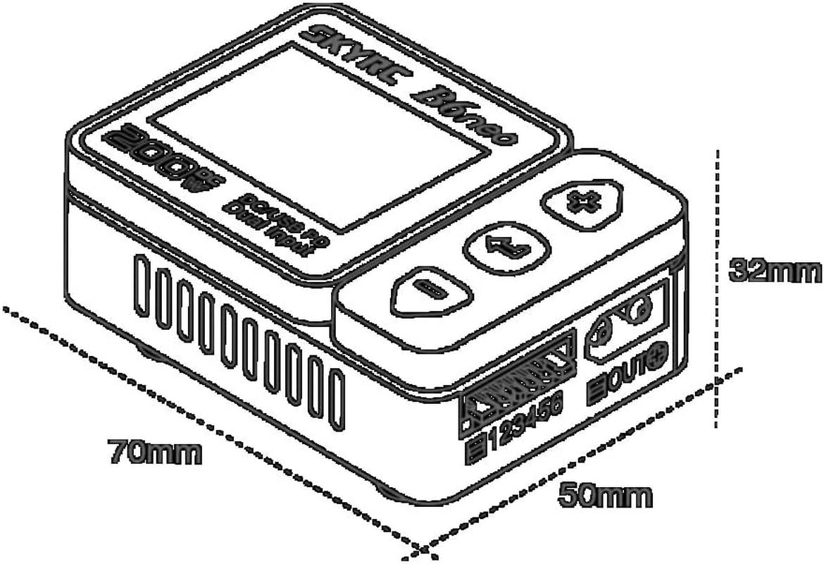 SKYRC B6 Neo Lipo Battery Balance Charger Dis-Charger Life Liion Lihv 1-6Cells Nimh Nicd 1-15Cells Pb 3S 6S DC200W (Without Mains Power Supply) image number 1