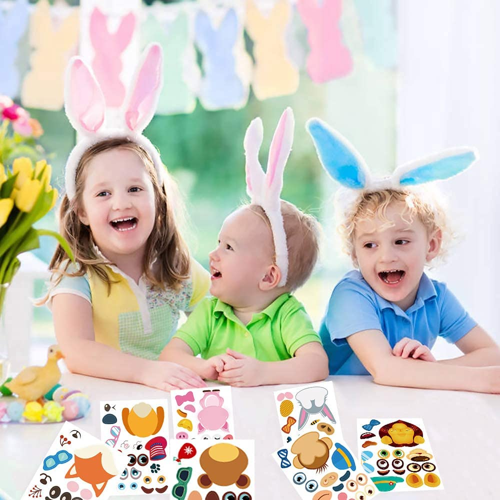 Make Animal Face Stickers for Kids Toddlers 2 3 4 5 6 7 8 Years Ages Unicorn Birthday Decorations Goodie Bags Stuffers Arts and Crafts Party Favors Travel Activities