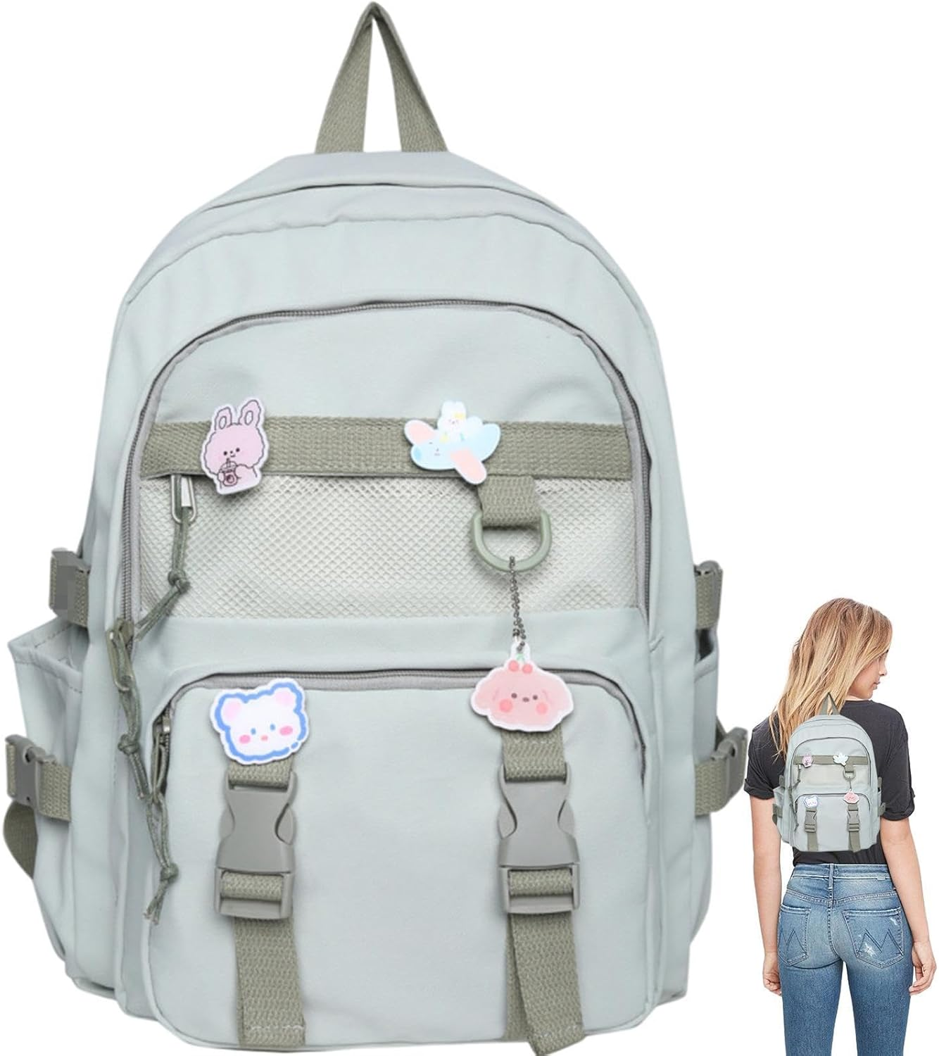 Travel Backpack - Casual Daypack College Bookbag | Casual Daypack, College Bookbag for High School College Work Travel Hiking image number 6