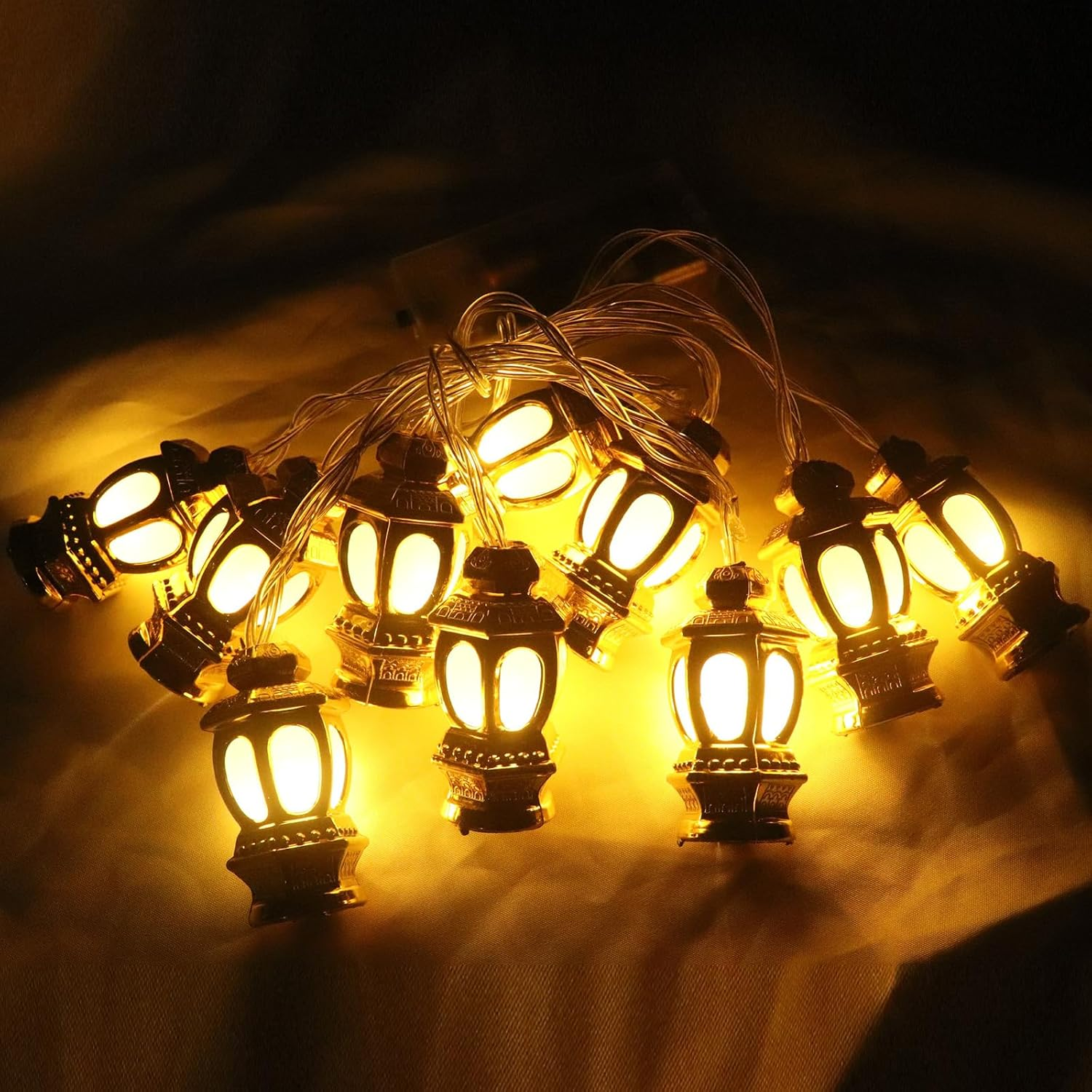 CHINS Ramadan String Lights Decorations Indoor Outdoor - 5.4Ft 10 Leds Mubarak Lslam Lights Eid Mubarak Ramadan Decorations for Home Garden Patio (Not Include Battery) image number 4