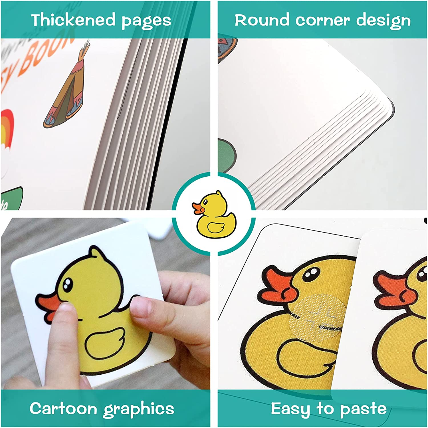 YHZAN Montessori Sensory Toy Preschool Busy Book Toddler Activities 10 Themes for Autism Early Development Aids for Home ABC Shape Color Match Planet Game