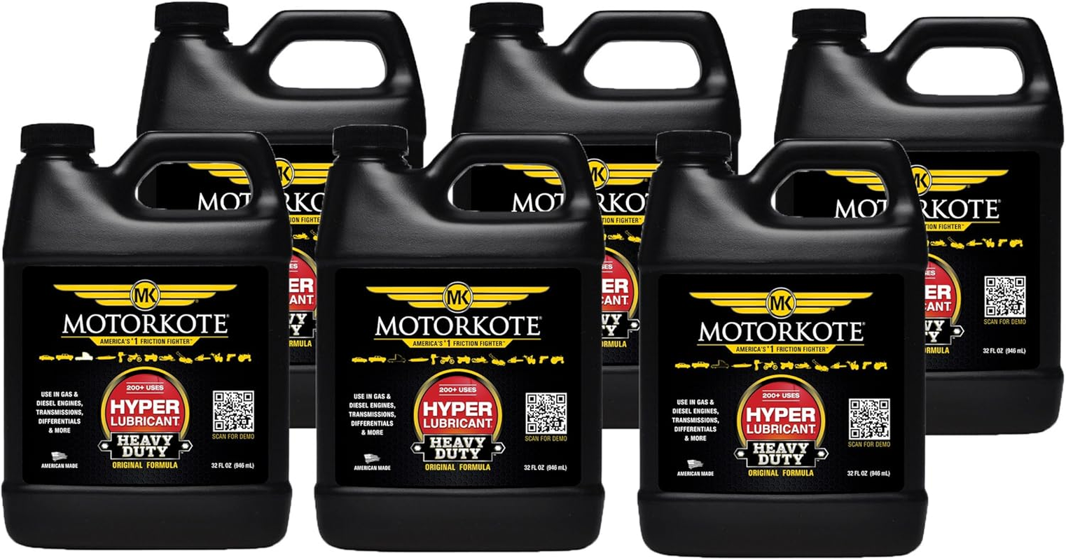 Motorkote MK-HL32-06 Heavy Duty Hyper Lubricant Engine Treatment, 32-Ounce, Single, Black - 32-Ounce, Single