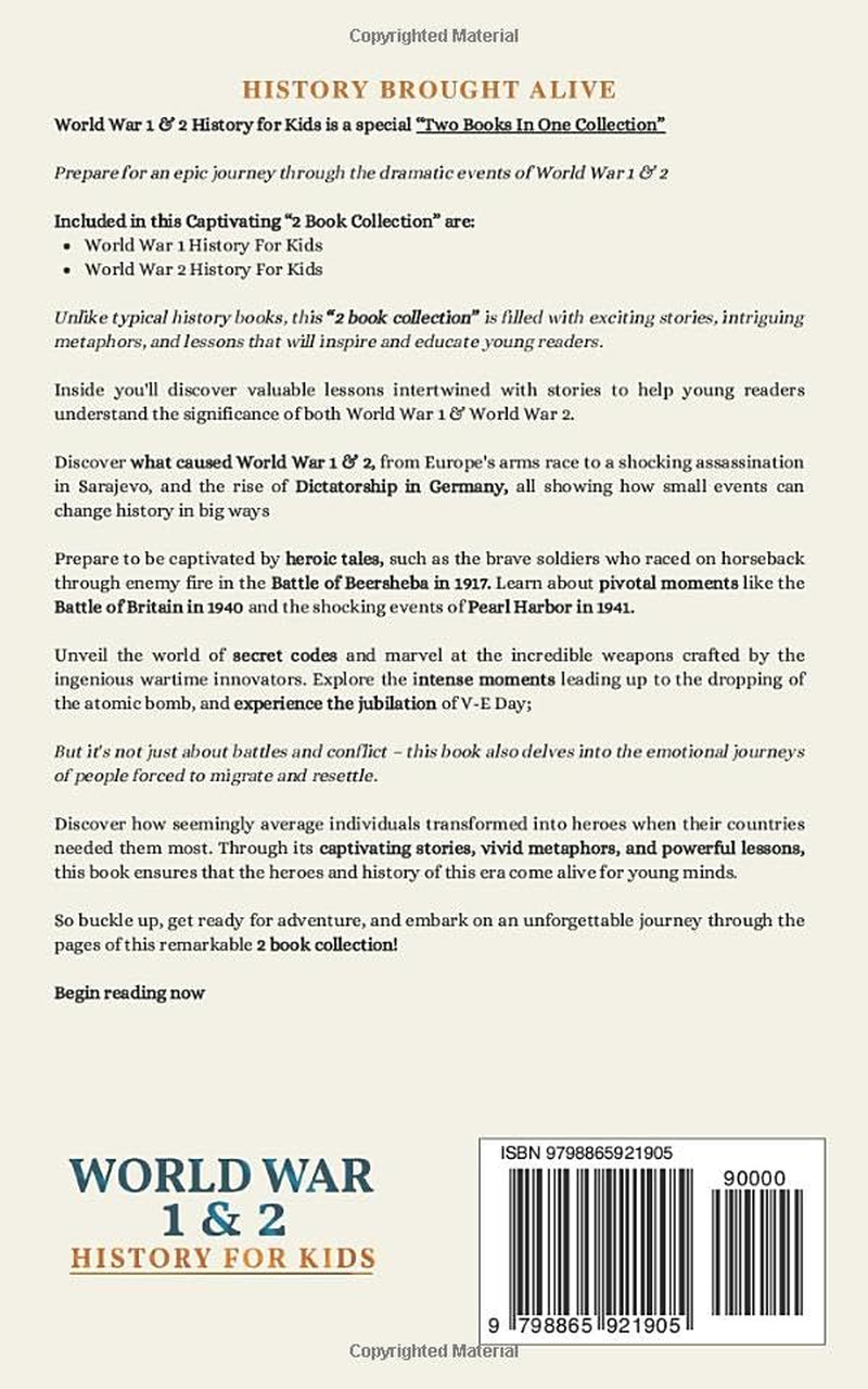 World War 1 & 2 History for Kids: Courageous Tales, Stories & Fascinating Facts to Inspire & Educate Children about WW1 & WW2: (2 Books in 1) image number 1