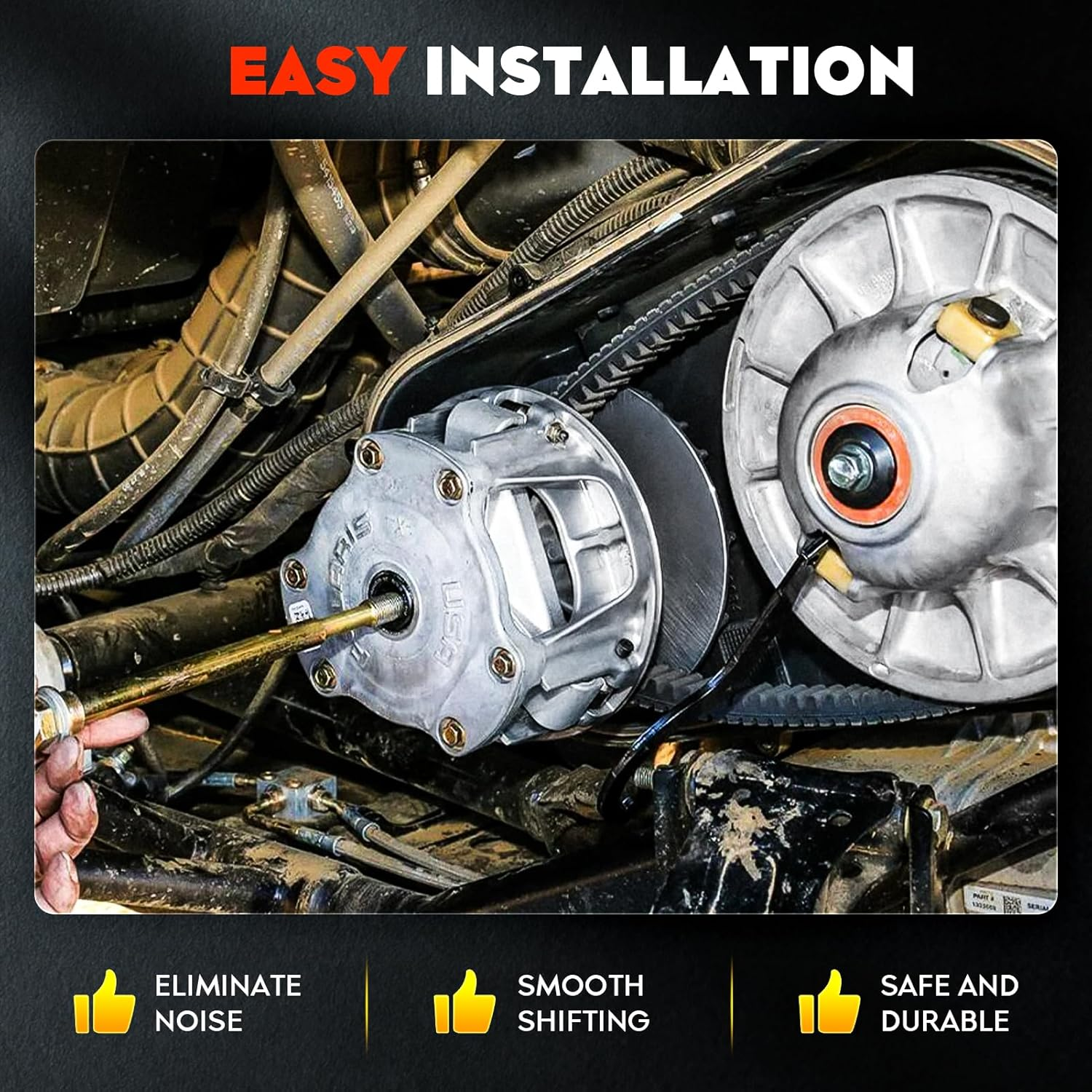 Primary Drive Clutch Fit for Polaris Ranger 500 570 570-4 570-6 Crew Full-Size 2015 2016 2017 2018 2019 2020 2021 2022 2023 1323255 with Spring & Weights image number 3