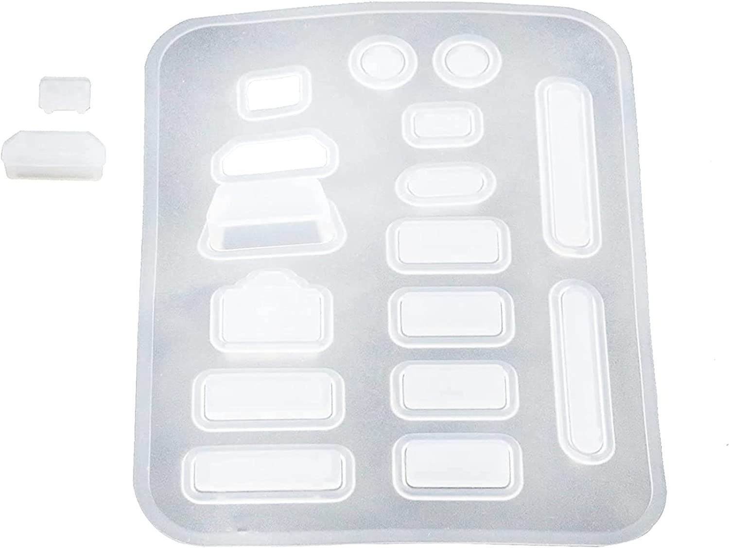 Silicone Anti-Dust Port Stopper Plug Cover Clear for PC Laptop Notebook Computers 2 Sets (16Pcs/Set) Black/White image number 2