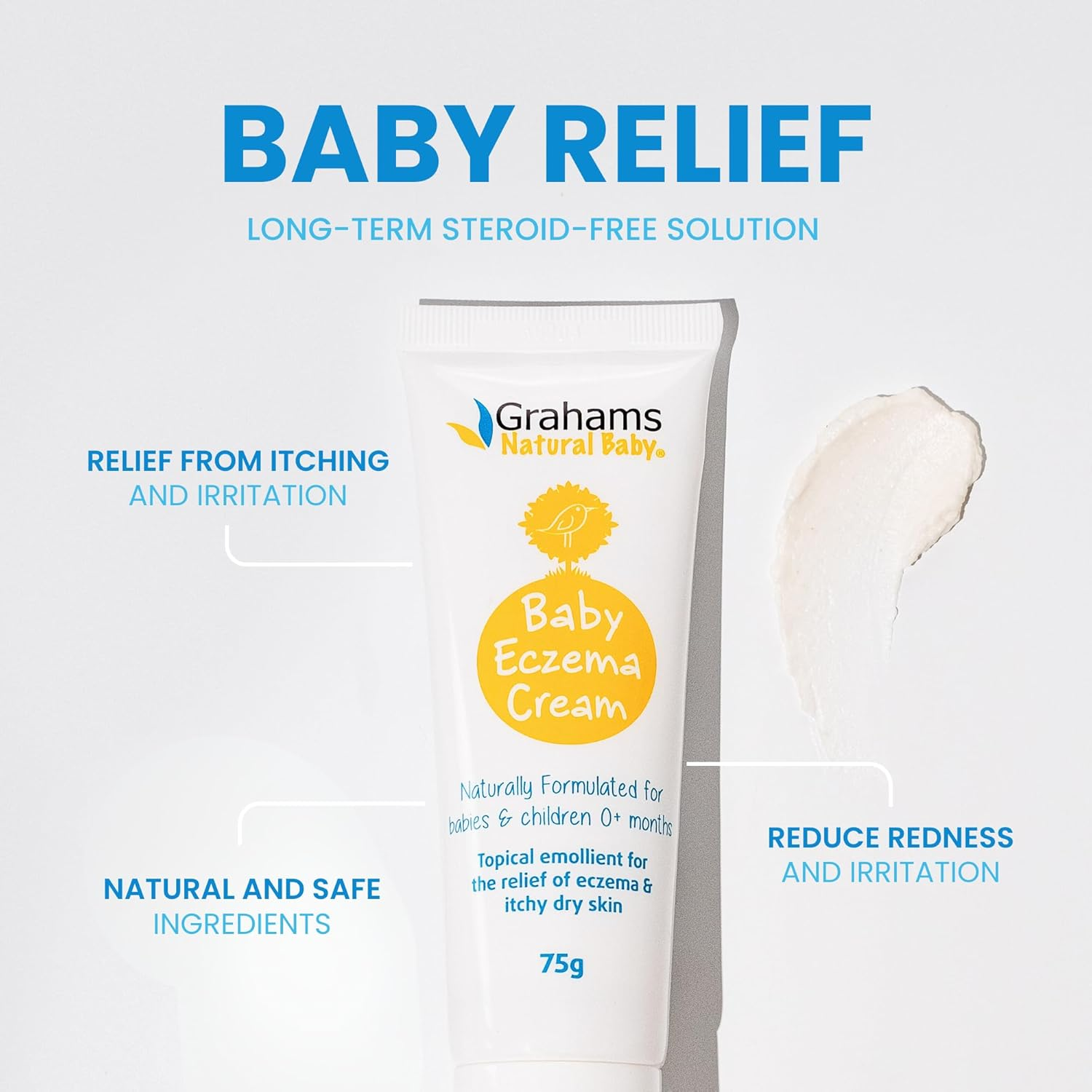 Grahams Natural Eczema Cream for Babies and Children 150 G, 150 Grams