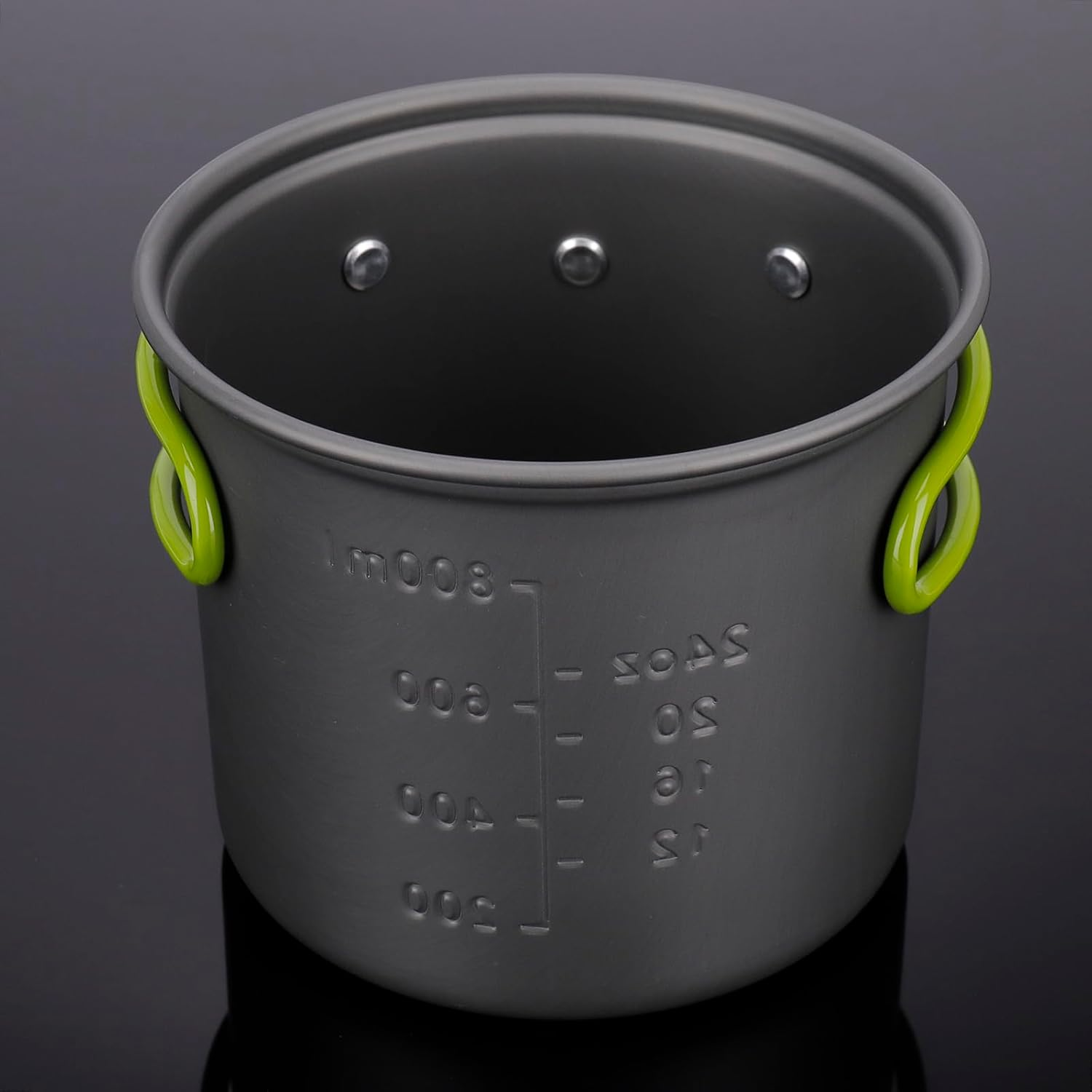 Camping Cookware Set, Camping Pot Made of Aluminium, Outdoor Cookware with Foldable Cutlery, Camping Tableware for 2 People, Camping Tableware for Hiking, Fishing, Picnic, FDA Certified image number 2