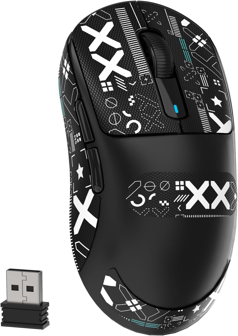 MAMBASNAKE X Attack Shark X3 Wireless Gaming Mouse, 49G Ultralight,Pixart PAW3395 26000 DPI, Bluetootth/2.4Ghz /Wired Tri-Mode, 200Hrs Rechargeable Batteey, Kailh GM8.0 Switch for Pc/Mac/Win - White&hellip;