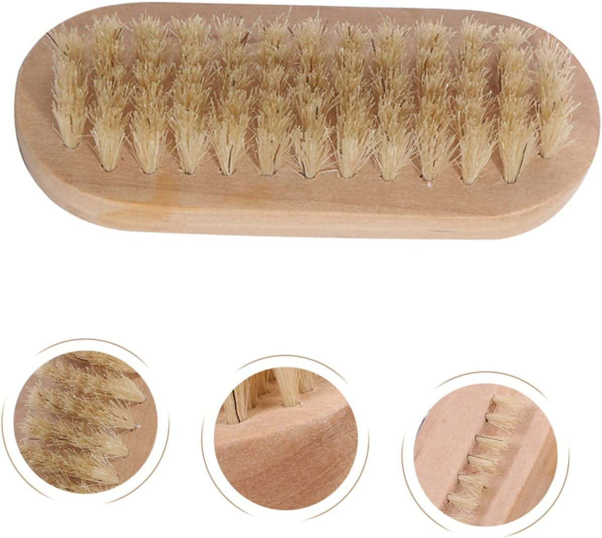 SOESFOUFU Nail Cleaning Brush Nail Brush Fingernail Scrub Cleaning Brush Nail Clean up Brush Nail Scrubbing Elliptical Cleaning Brush Nail Scrub Brush Natural image number 4