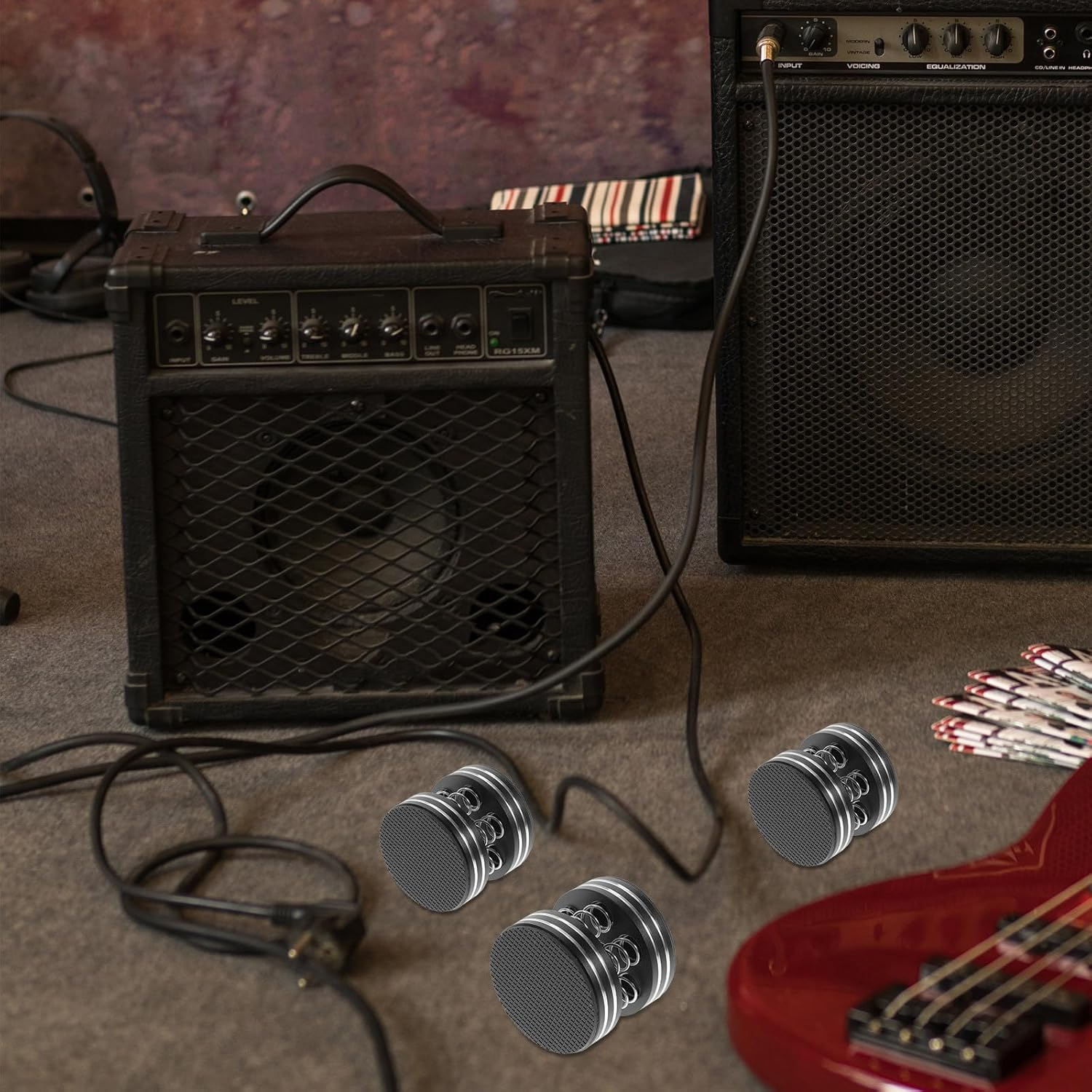 STAHAD 4Pcs Black Speaker Isolation Feet Pads Spring Vibration Dampers for Hifi Audio Equipment Subwoofer Stand Pads Soundproof Shock Absorption Feet for Home Audio Systems image number 5