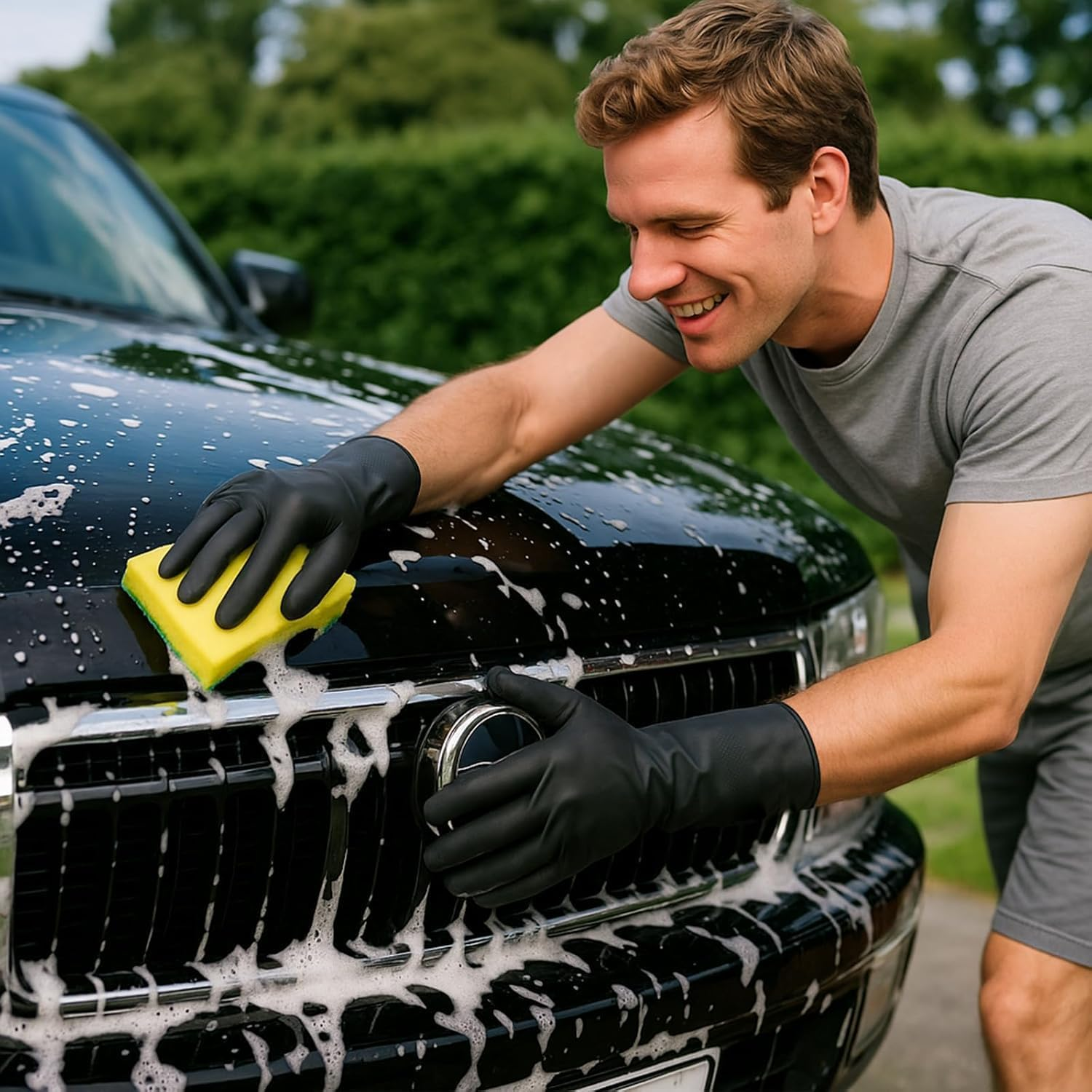 Rubber Cleaning Gloves 6 Pairs Heavy Duty Rubber Gloves Waterproof & Chemical Resistant for Dishwashing, Cleaning, Automotive & More! image number 5