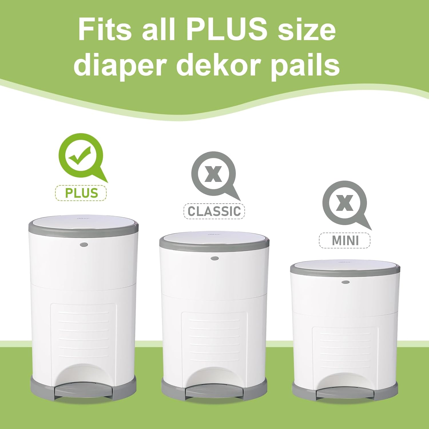 Refills Compatible with Dekor plus Diaper Pail Refills | 8 Pack | Disposable Diaper Pail Liners | Reinforced Thickness | Quick & Easy to Replace | Cherry Blossom Scented | Holds up to 4640 Diapers image number 5