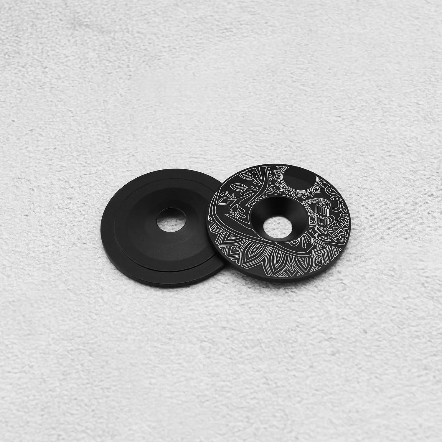 Ecsing 2Pcs Bike Bowl Cover Mountain Bike Handlebar Cover Set Diamond Earphone Cap Compatible with 1/8"(28.6Mm) Stems/Headsets Aluminum Alloy image number 5