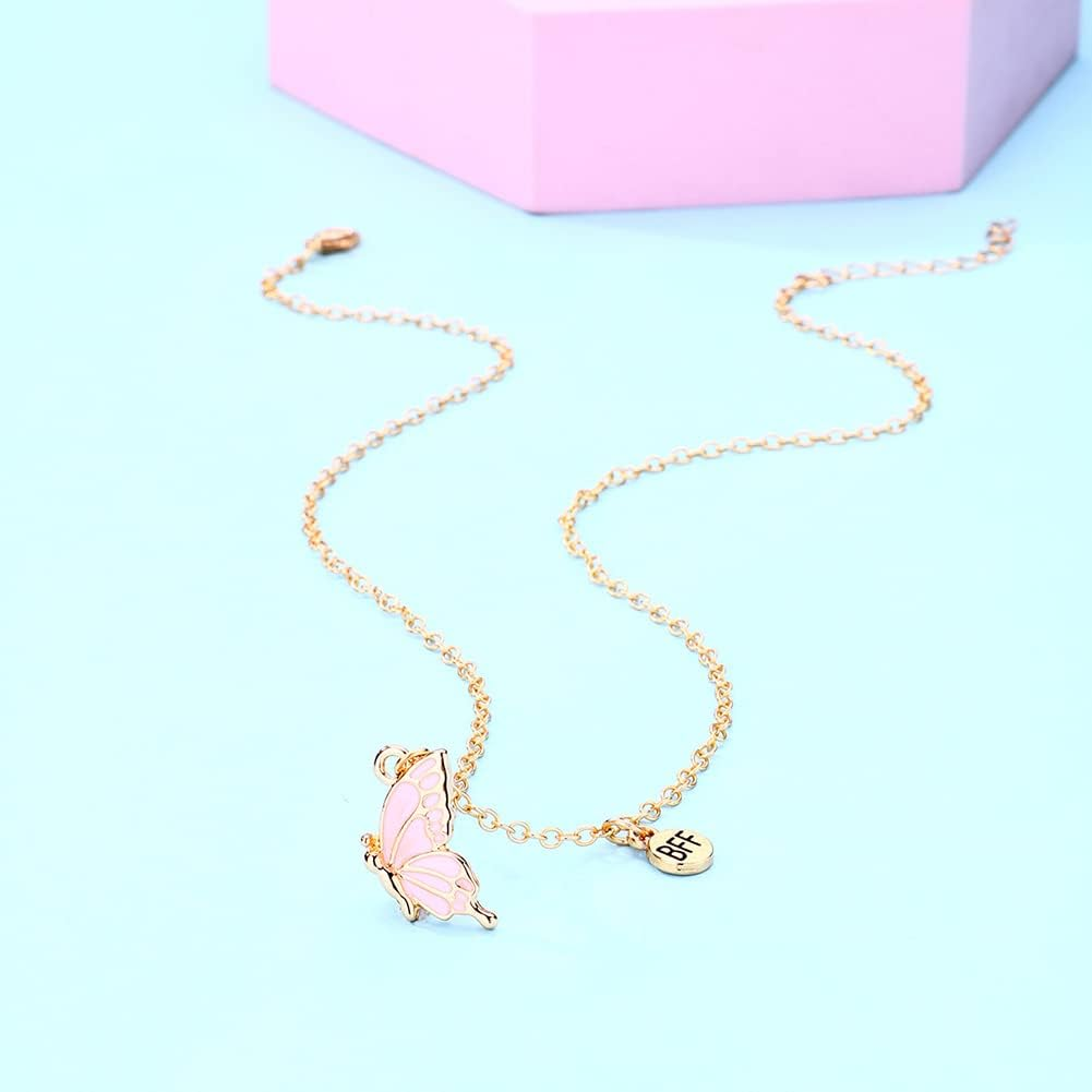 Best Friend Necklace for 2 Girls Magnetic Butterfly Matching Necklaces for Best Friends Birthday Christmas Xmas Gifts for Bestie Bff Necklace for 2 Magnet Necklace image number 6