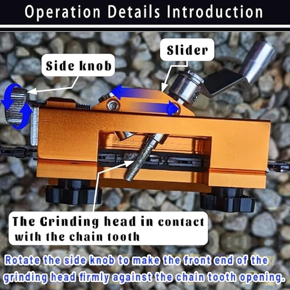 Chainsaw Sharpener,Chainsaw Chain Sharpening Jig with 5 Grinding Rod,Chainsaw Vise and Hand-Cranked Chainsaw Sharpening Jig Kit,Portable Chainsaw Sharpening Jig for All Chain Saws and Electric Saws image number 2
